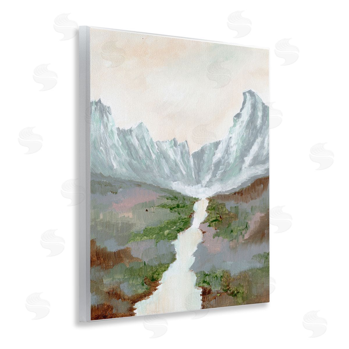 Scenic Valley River Wood Plaque Wall Art, Home Decor by Nikita Jariwala