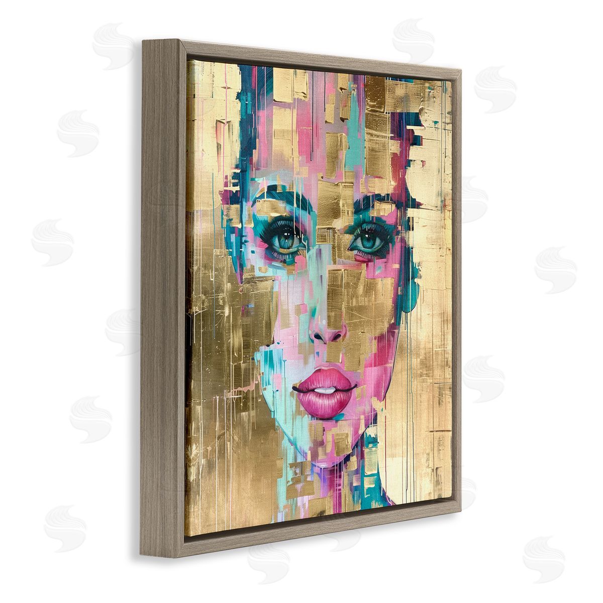 Bold Hued Radiance Brown Floating Frame Canvas Wall Art, Home Decor by Svetlana Aleynikova