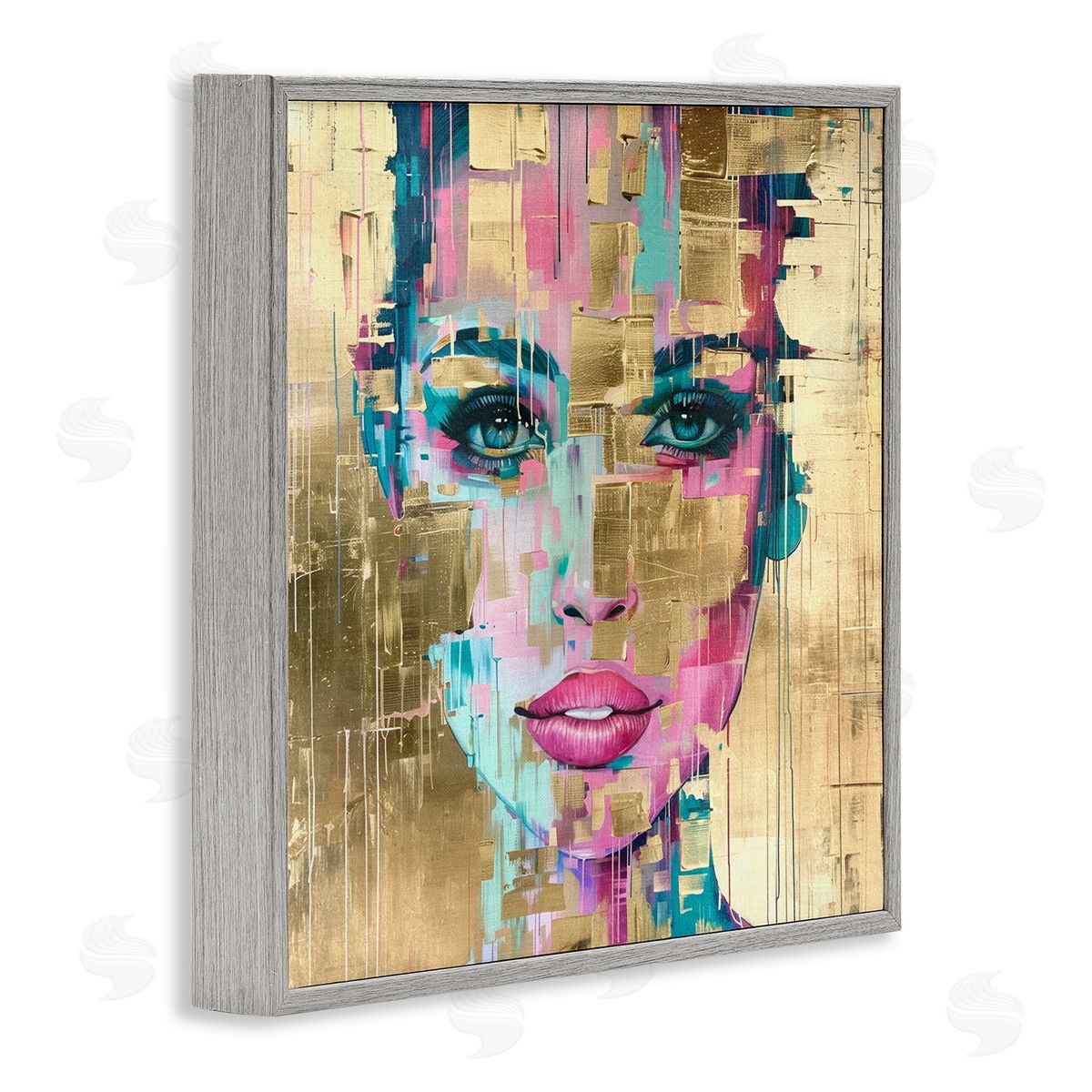 Bold Hued Radiance Grey Frame Print Wall Art, Home Decor by Svetlana Aleynikova