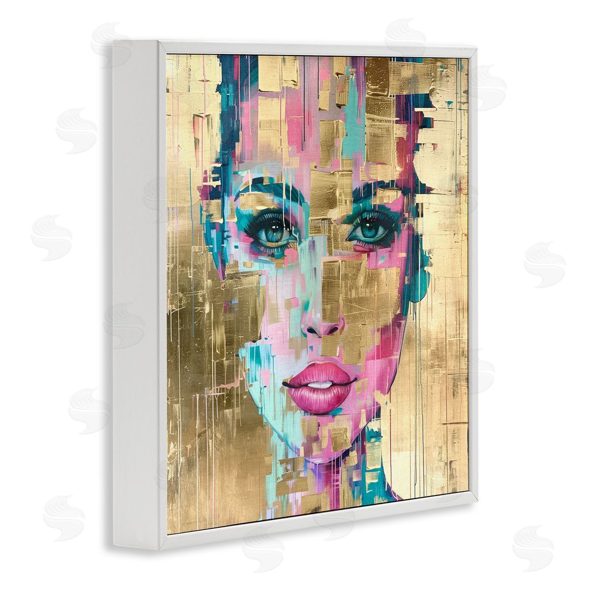 Bold Hued Radiance White Frame Print Wall Art, Home Decor by Svetlana Aleynikova