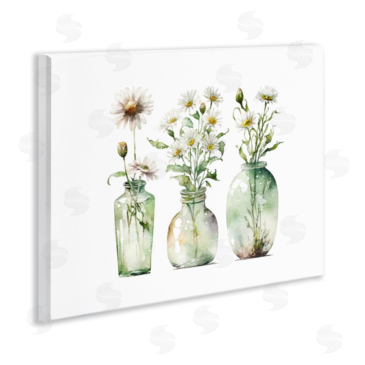 Delicate Glass Vases Wood Plaque Wall Art, Home Decor by Svetlana Aleynikova