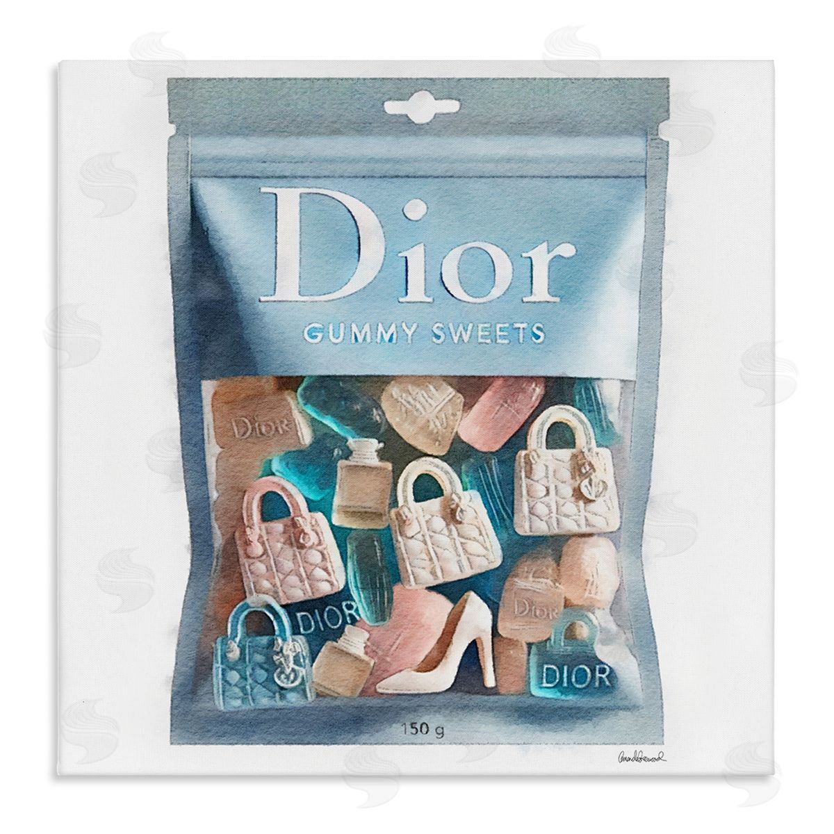 Glam Brand Gummy Fashion Canvas Wall Art, Home Decor by Amanda Greenwood