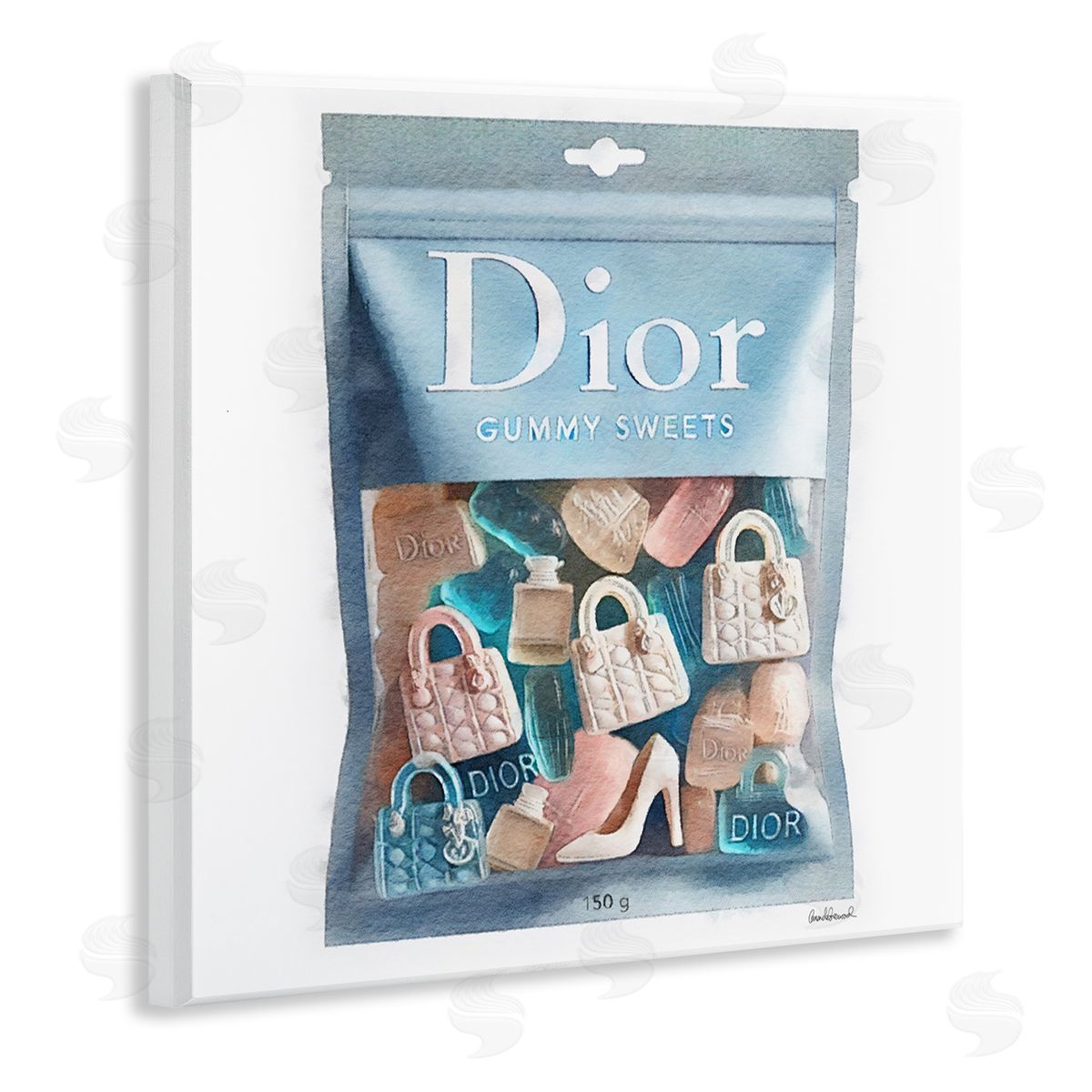 Glam Brand Gummy Fashion Wood Plaque Wall Art, Home Decor by Amanda Greenwood