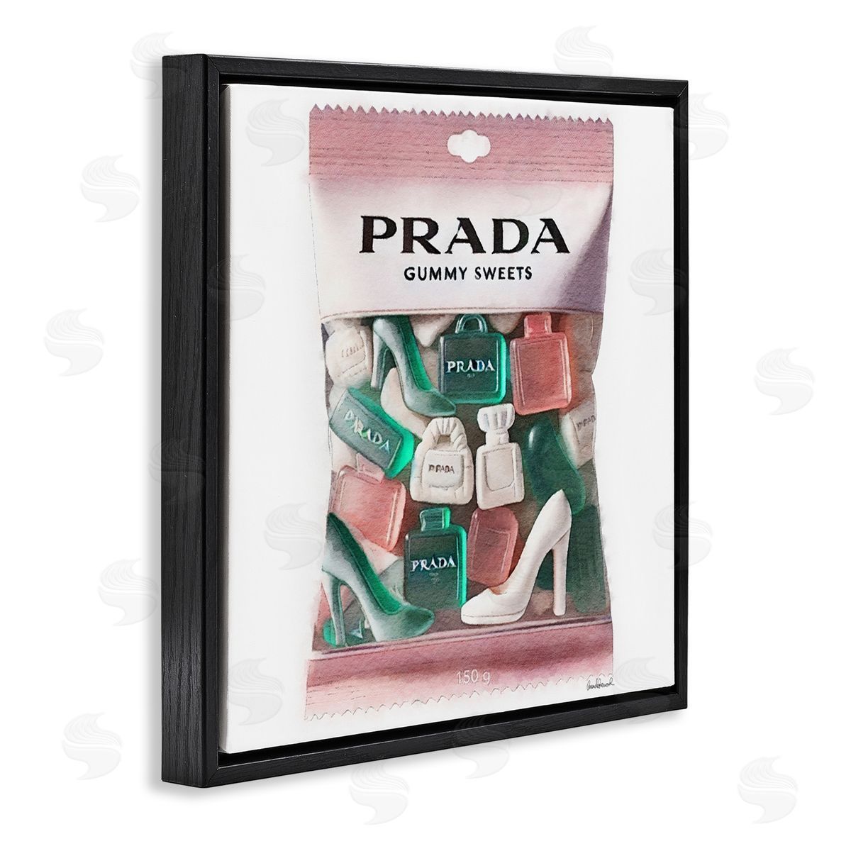 Fashion Brand Candies Black Floating Frame Canvas Wall Art, Home Decor by Amanda Greenwood