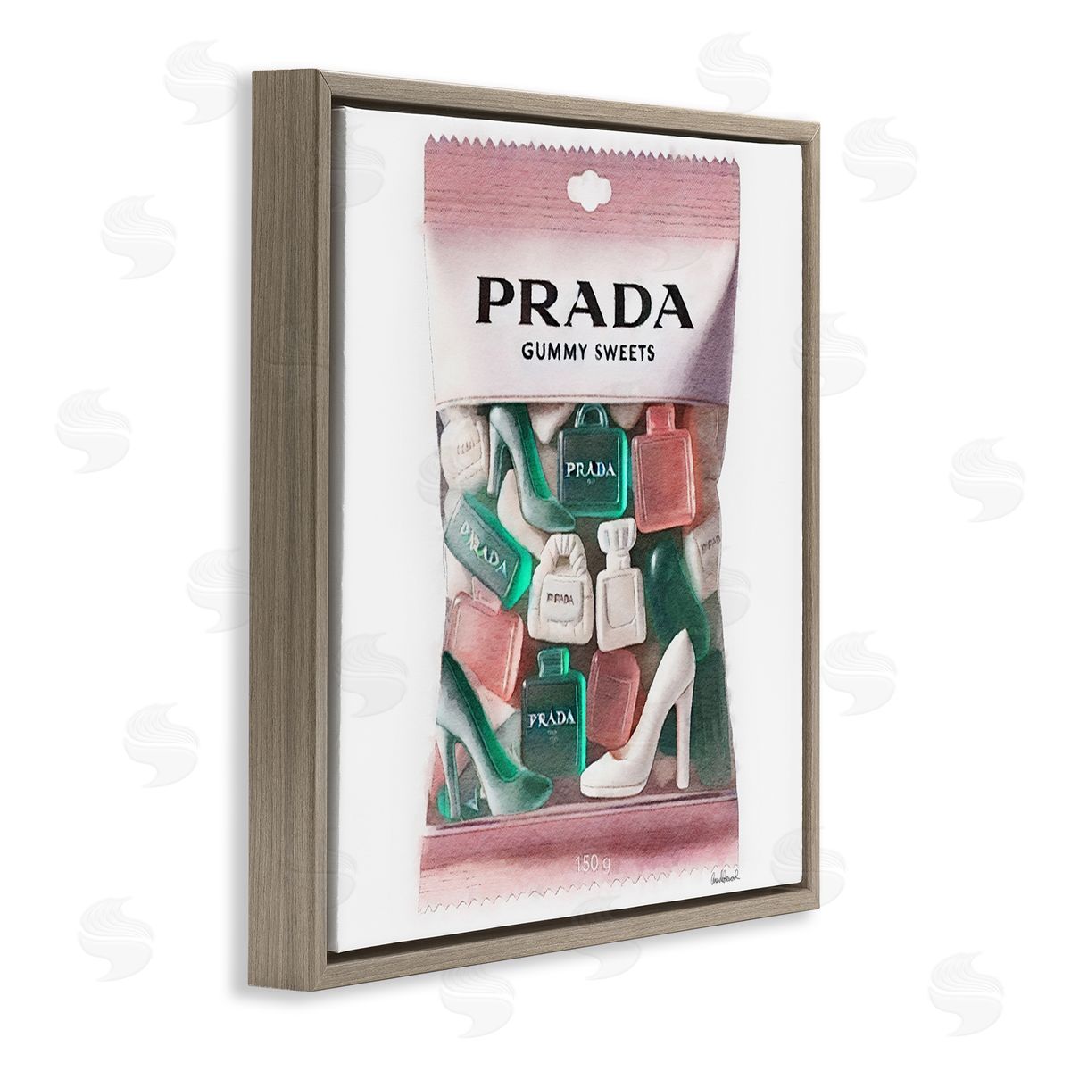 Fashion Brand Candies Brown Floating Frame Canvas Wall Art, Home Decor by Amanda Greenwood