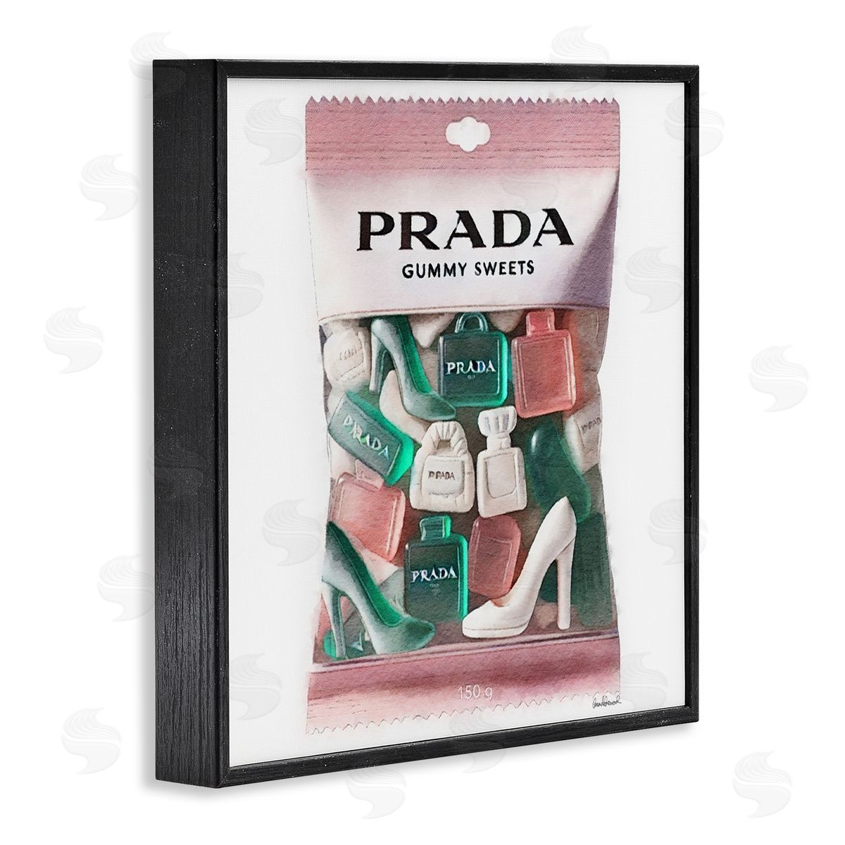 Fashion Brand Candies Black Frame Print Wall Art, Home Decor by Amanda Greenwood