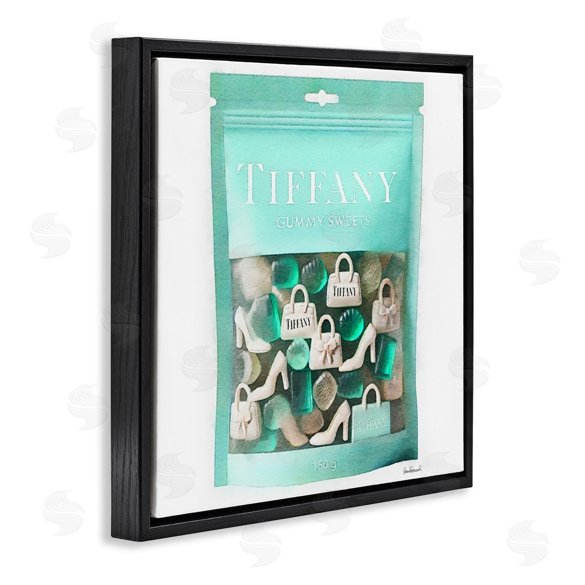 Chic Fashion Sweets Black Floating Frame Canvas Wall Art, Home Decor by Amanda Greenwood