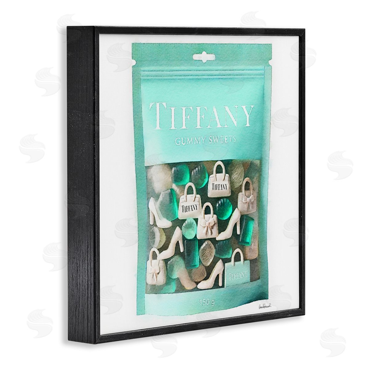 Chic Fashion Sweets Black Frame Print Wall Art, Home Decor by Amanda Greenwood