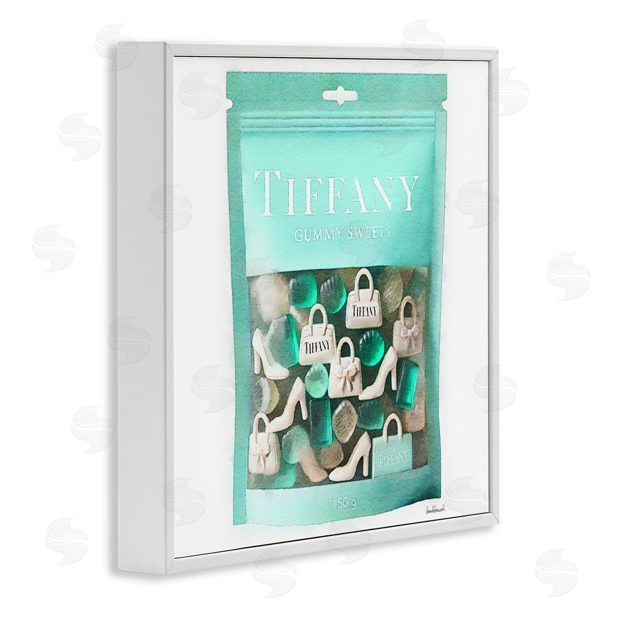 Chic Fashion Sweets White Frame Print Wall Art, Home Decor by Amanda Greenwood