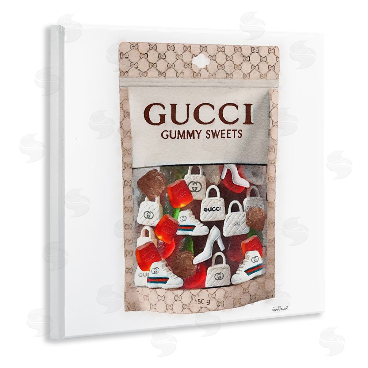 Glam Fashion Candies Wood Plaque Wall Art, Home Decor by Amanda Greenwood