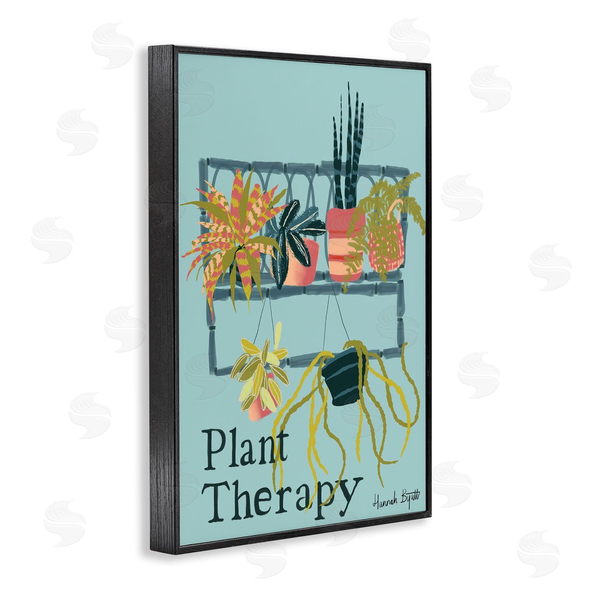 Plant Therapy Shelf Black Frame Print Wall Art, Home Decor by Hannah Byatt