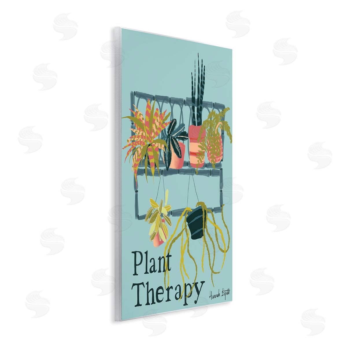 Plant Therapy Shelf Wood Plaque Wall Art, Home Decor by Hannah Byatt