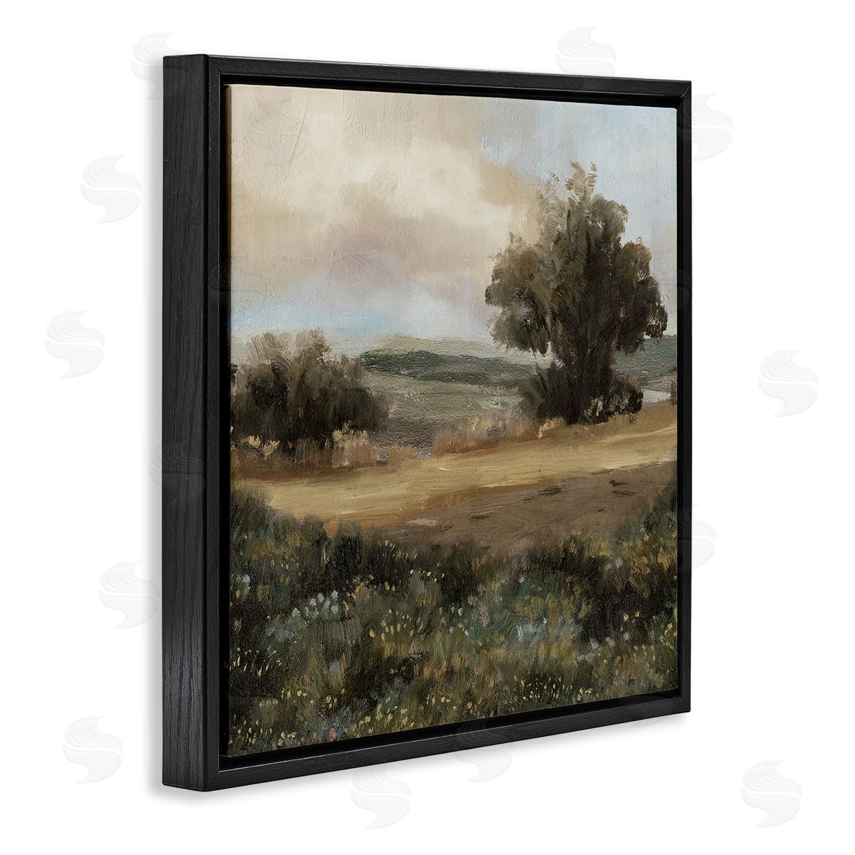 Vast Country Terrain Black Floating Frame Canvas Wall Art, Home Decor by Cloverfield & Co.
