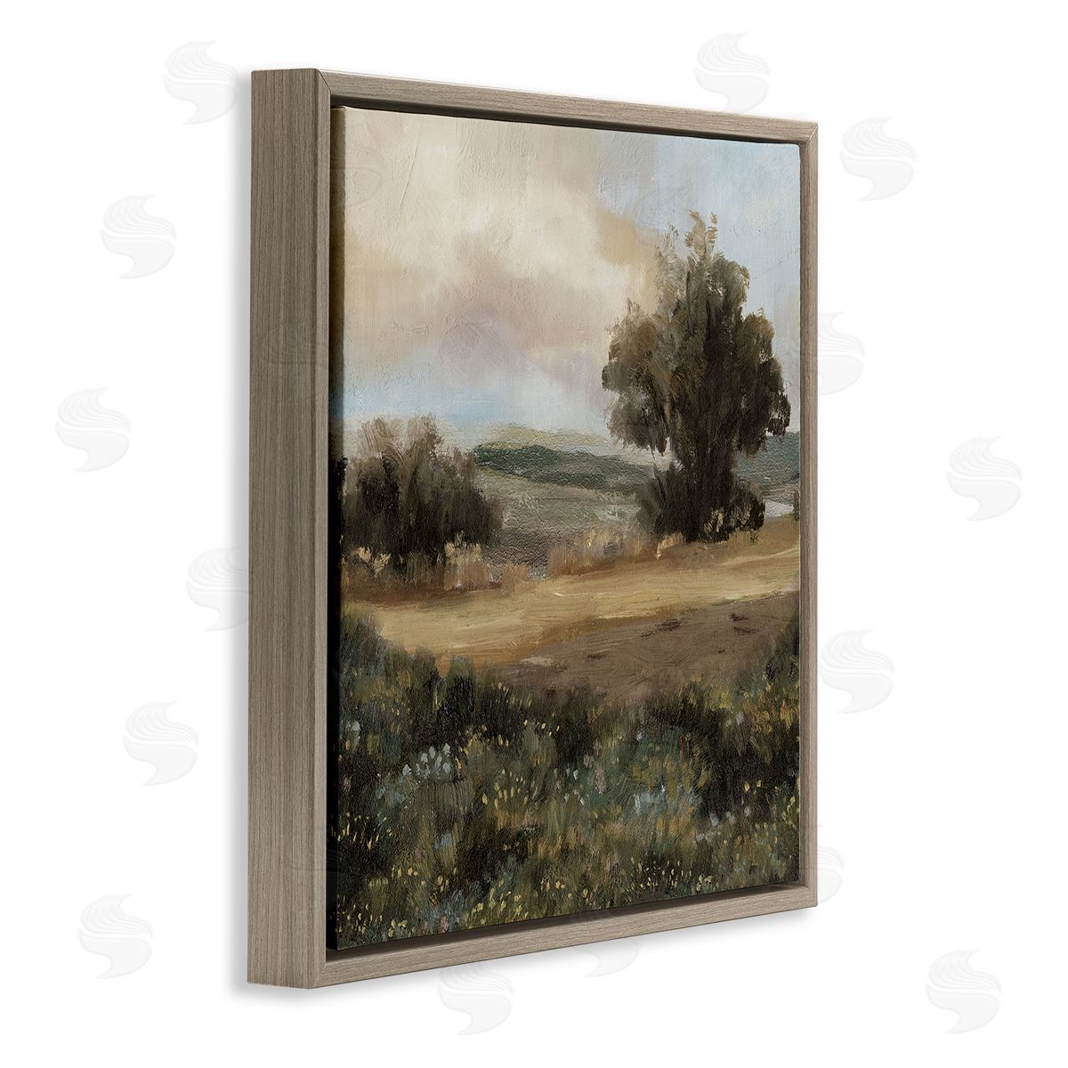 Vast Country Terrain Brown Floating Frame Canvas Wall Art, Home Decor by Cloverfield & Co.
