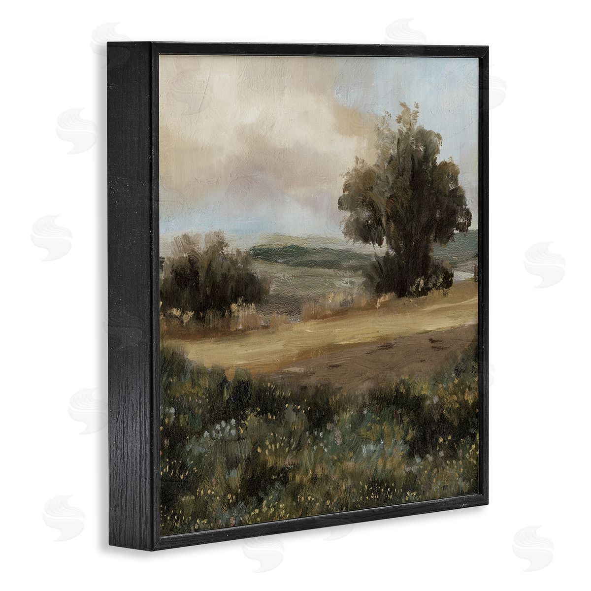 Vast Country Terrain Black Frame Print Wall Art, Home Decor by Cloverfield & Co.