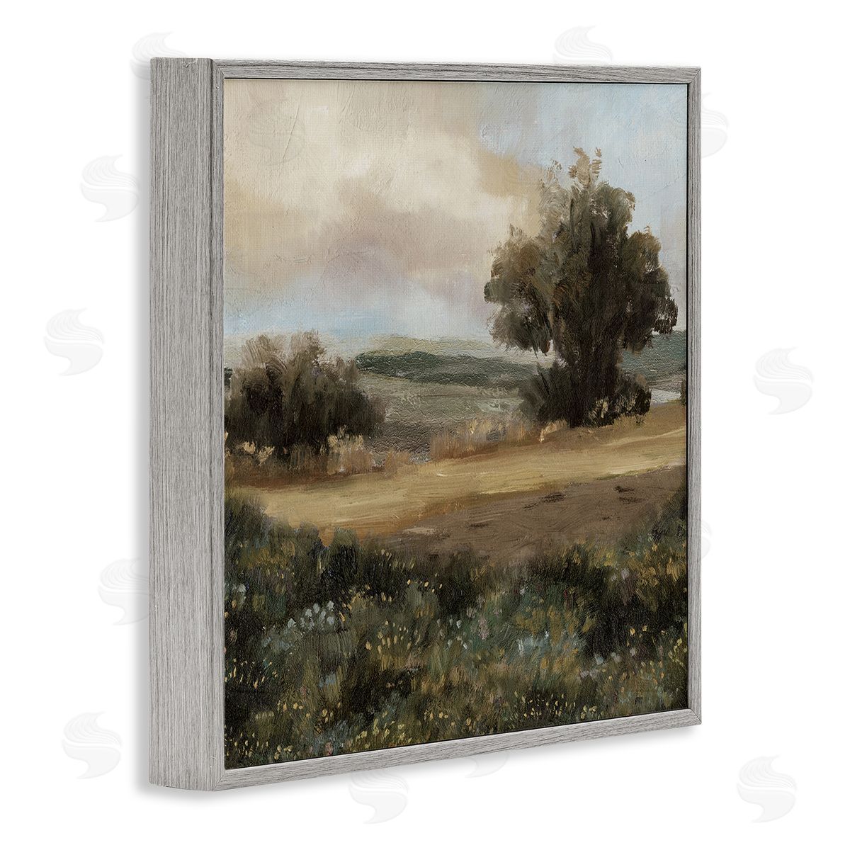 Vast Country Terrain Grey Frame Print Wall Art, Home Decor by Cloverfield & Co.