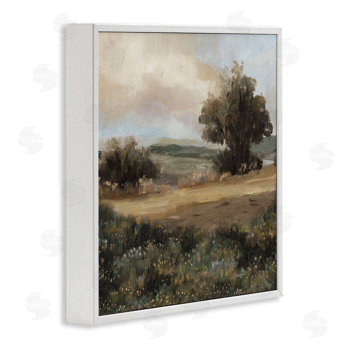 Vast Country Terrain White Frame Print Wall Art, Home Decor by Cloverfield & Co.