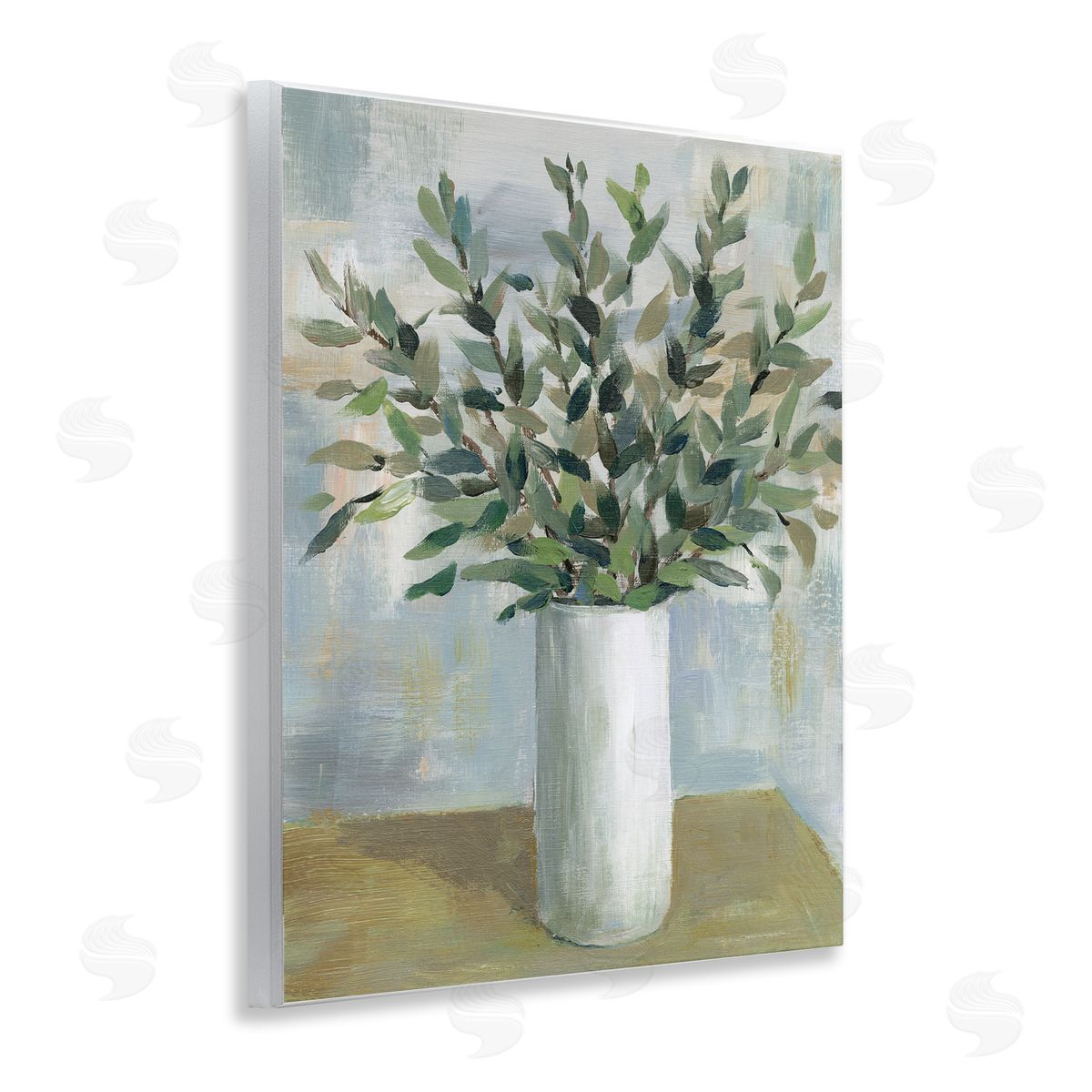 Leafy Green Plant Vase Wood Plaque Wall Art, Home Decor by Cloverfield & Co.