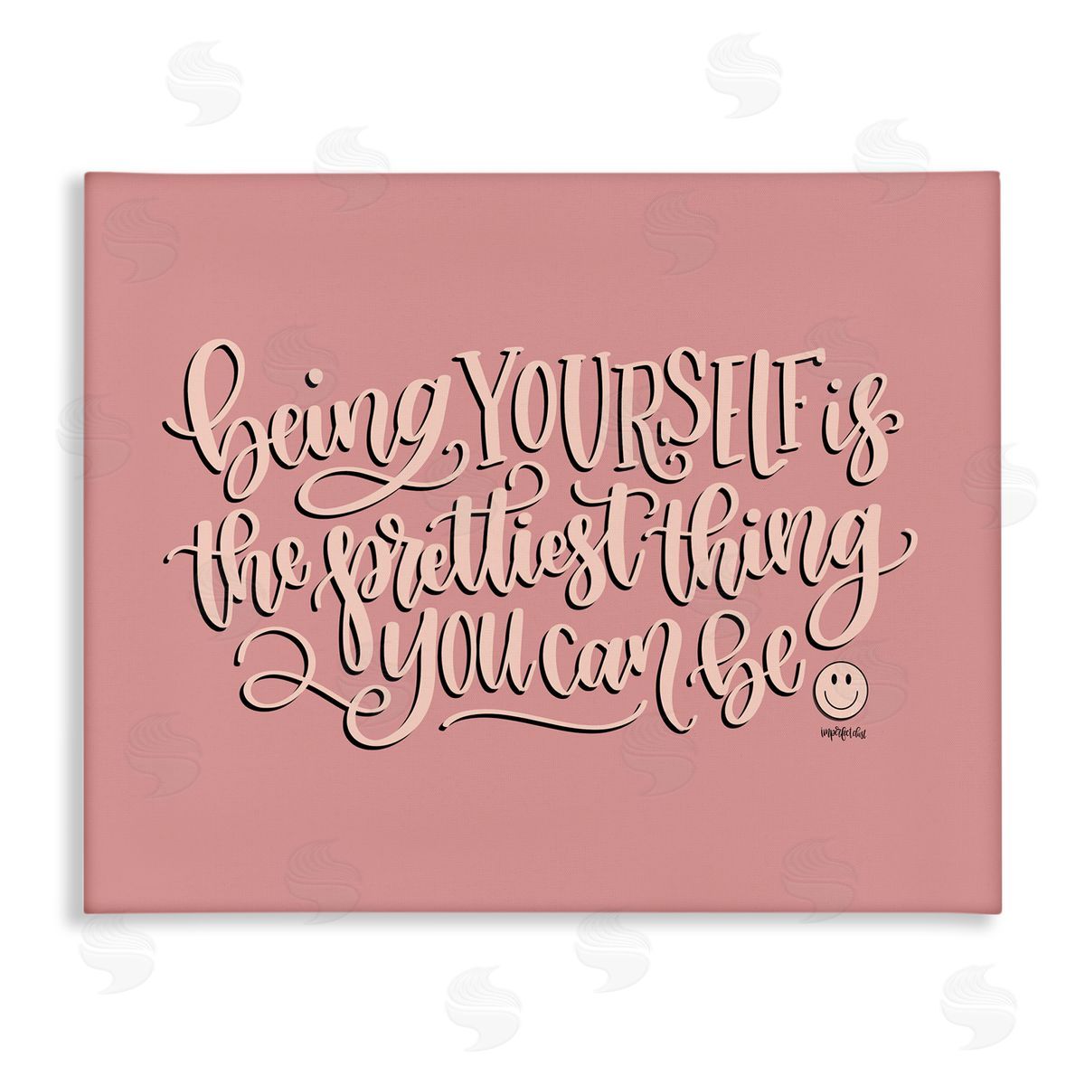 Being Yourself is Prettiest Canvas Wall Art, Home Decor by Imperfect Dust