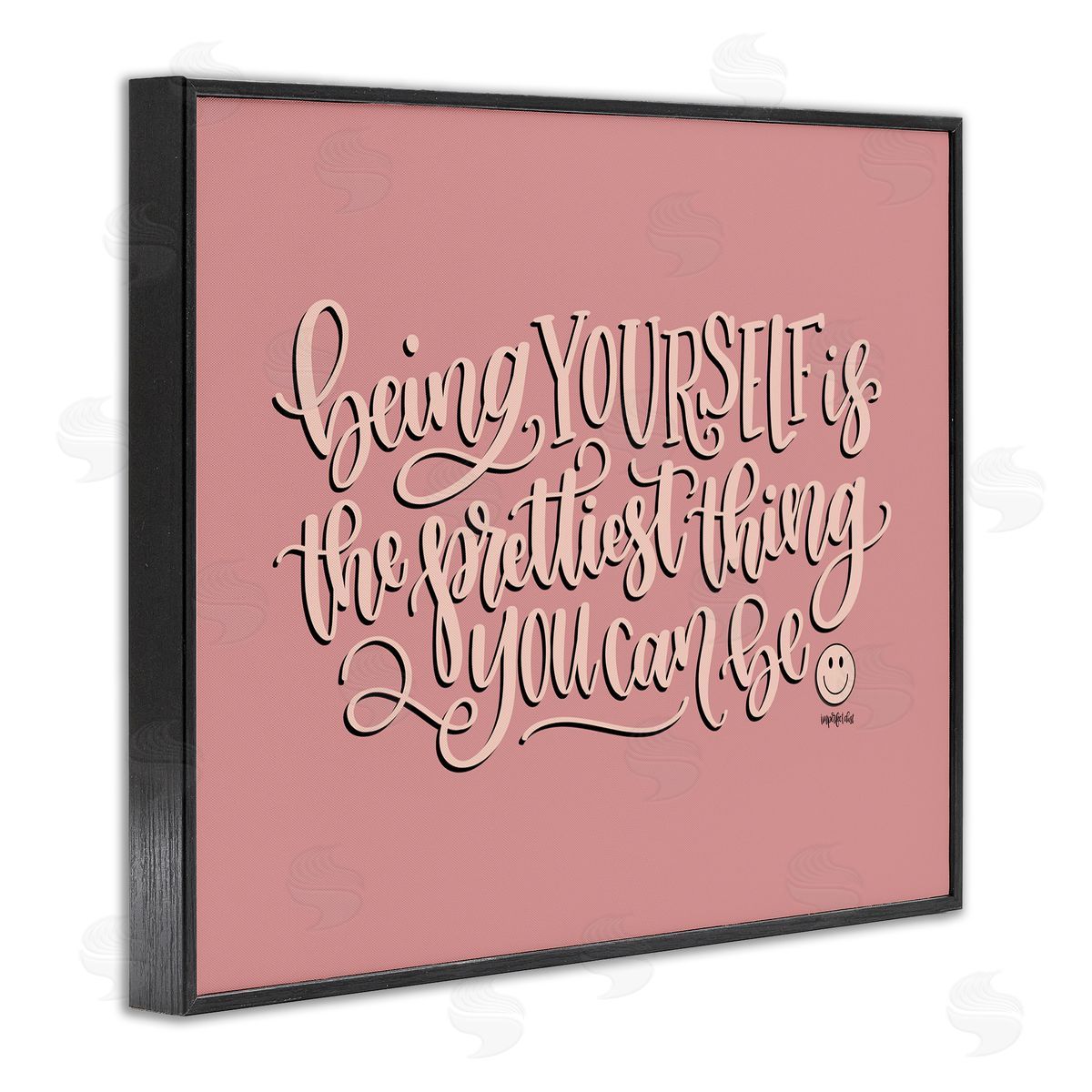 Being Yourself is Prettiest Black Frame Print Wall Art, Home Decor by Imperfect Dust