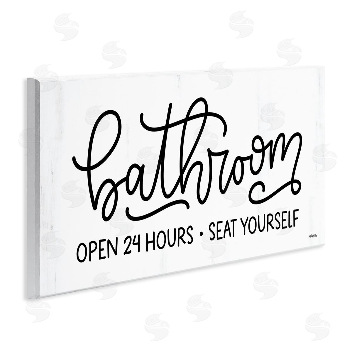 Bathroom Seat Yourself Wood Plaque Wall Art, Home Decor by Imperfect Dust