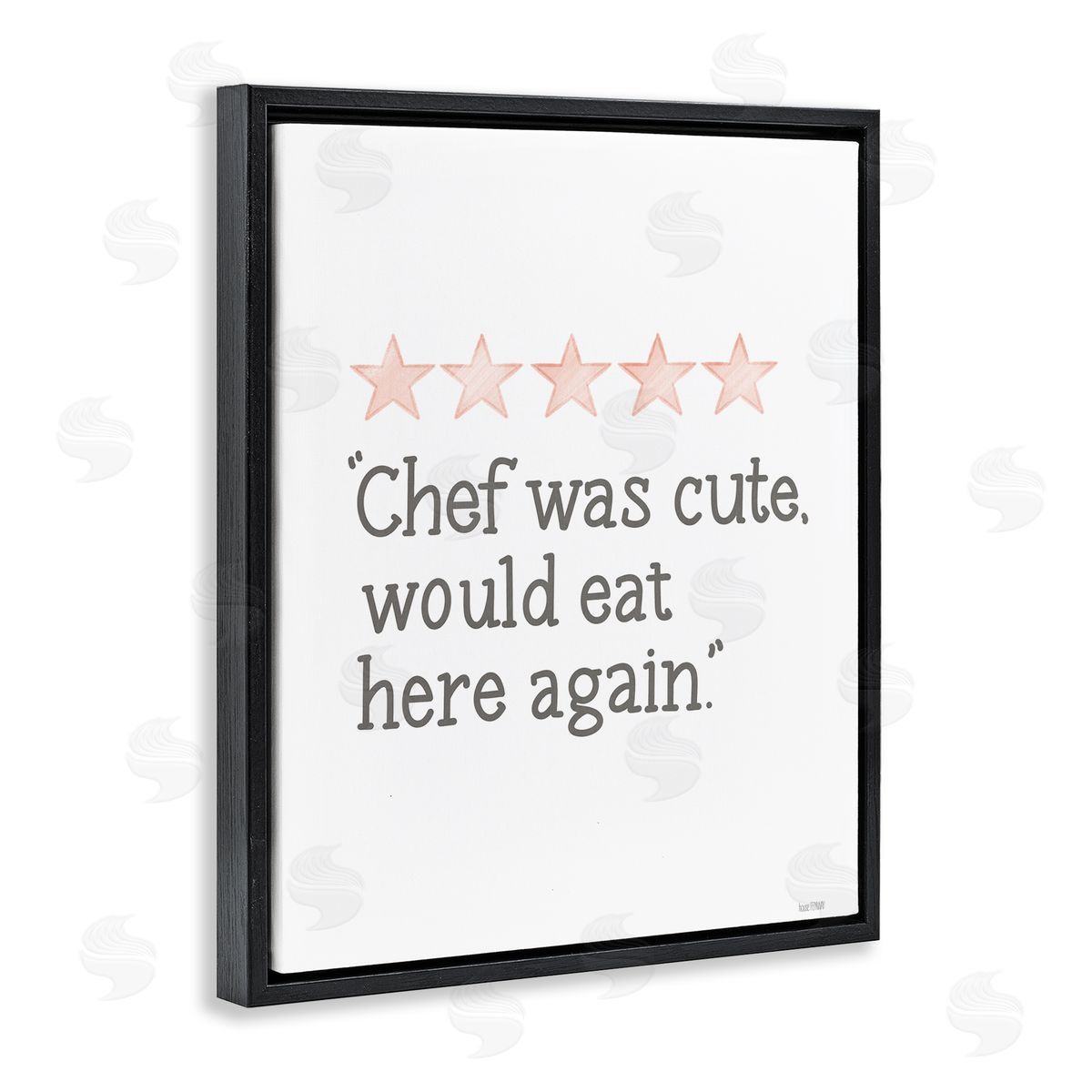 Cute Chef Funny Rating Black Floating Frame Canvas Wall Art, Home Decor by House Fenway