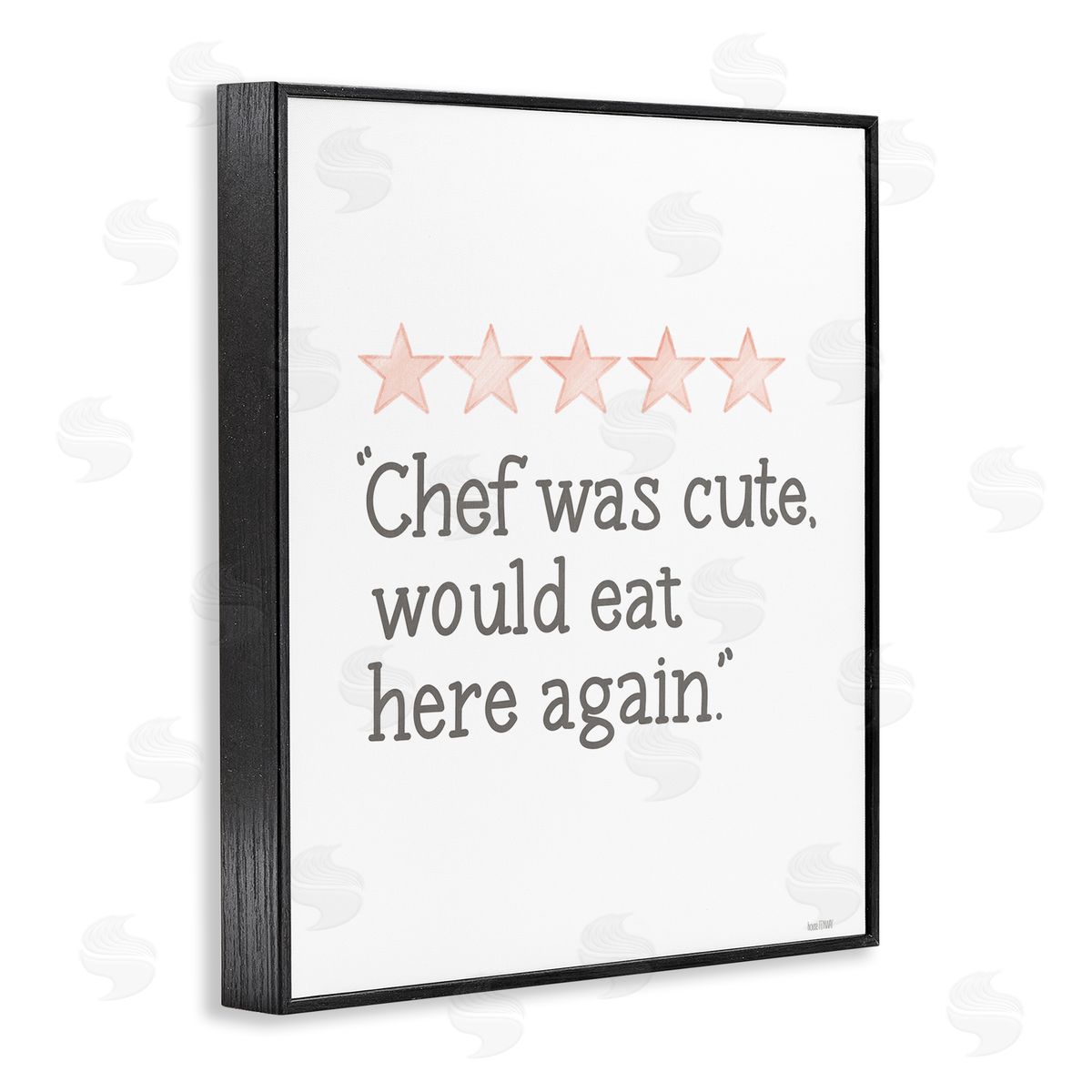 Cute Chef Funny Rating Black Frame Print Wall Art, Home Decor by House Fenway