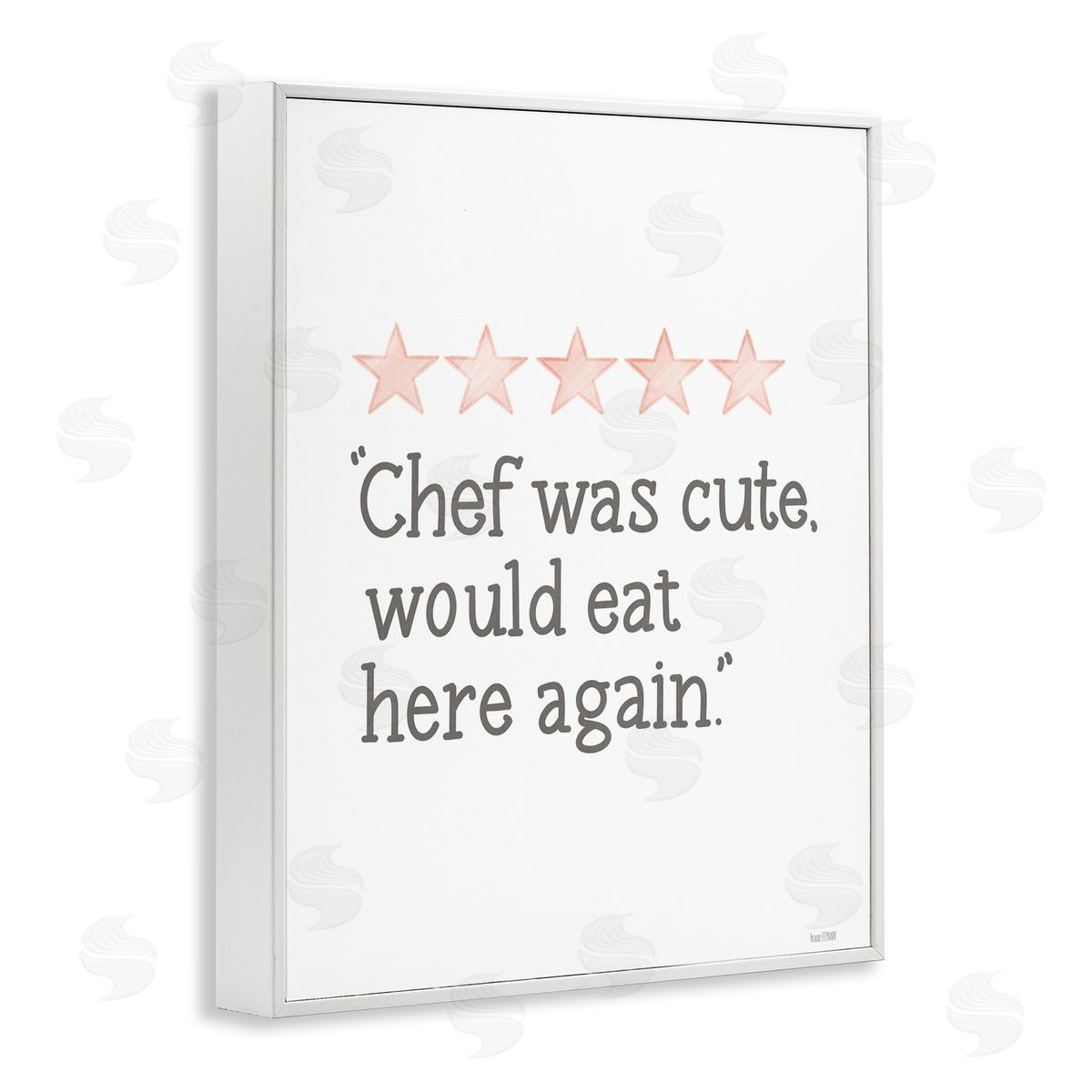 Cute Chef Funny Rating White Frame Print Wall Art, Home Decor by House Fenway
