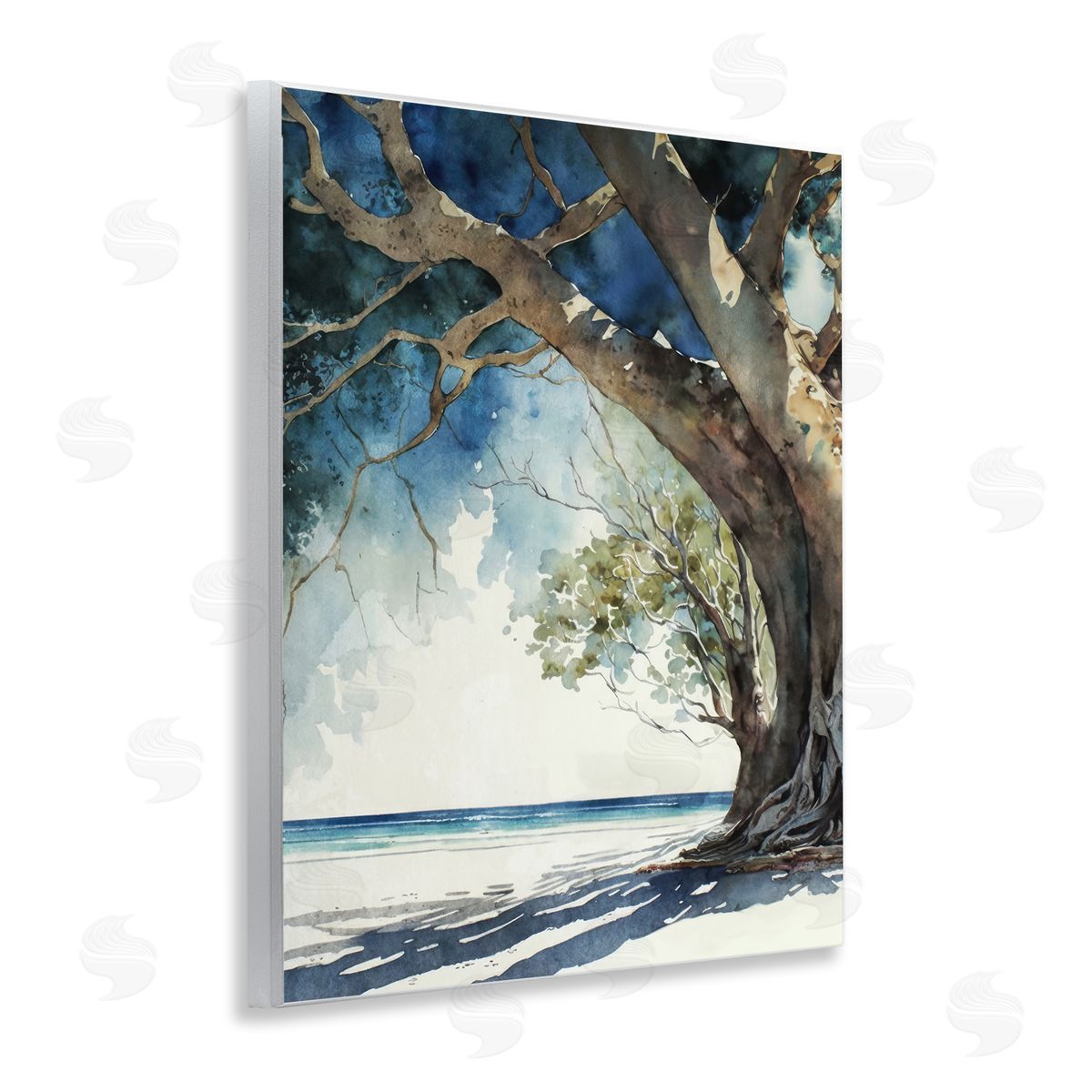 Looming Tree on Coast Wood Plaque Wall Art, Home Decor by Svetlana Aleynikova