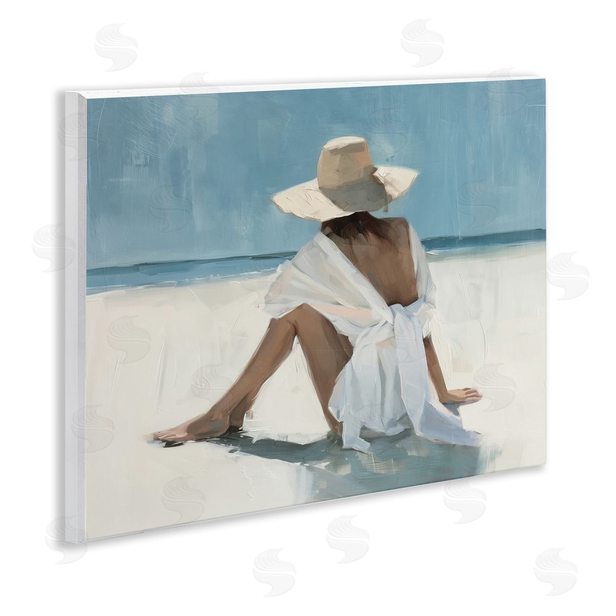 Ocean Dream Woman Wood Plaque Wall Art, Home Decor by Svetlana Aleynikova