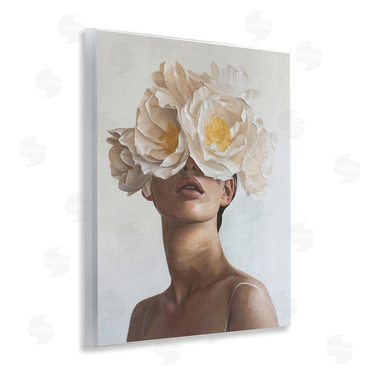 Yellow Flower Lady Wood Plaque Wall Art, Home Decor by Svetlana Aleynikova