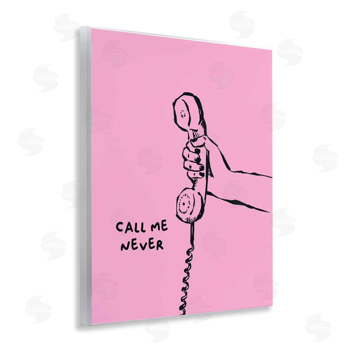 Call Me Never Phrase Wood Plaque Wall Art, Home Decor by House of Lulu
