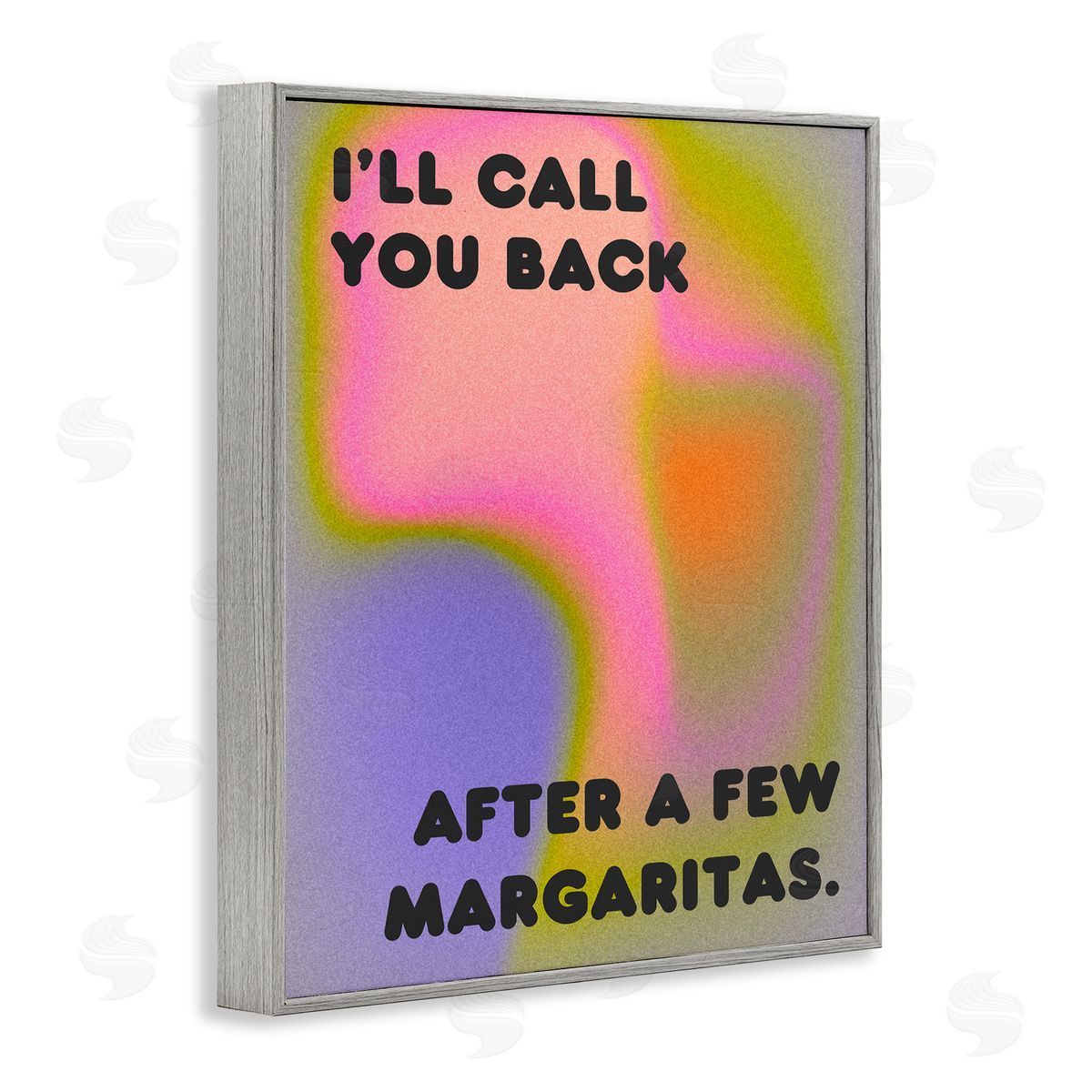 Call You Back Phrase Grey Frame Print Wall Art, Home Decor by House of Lulu