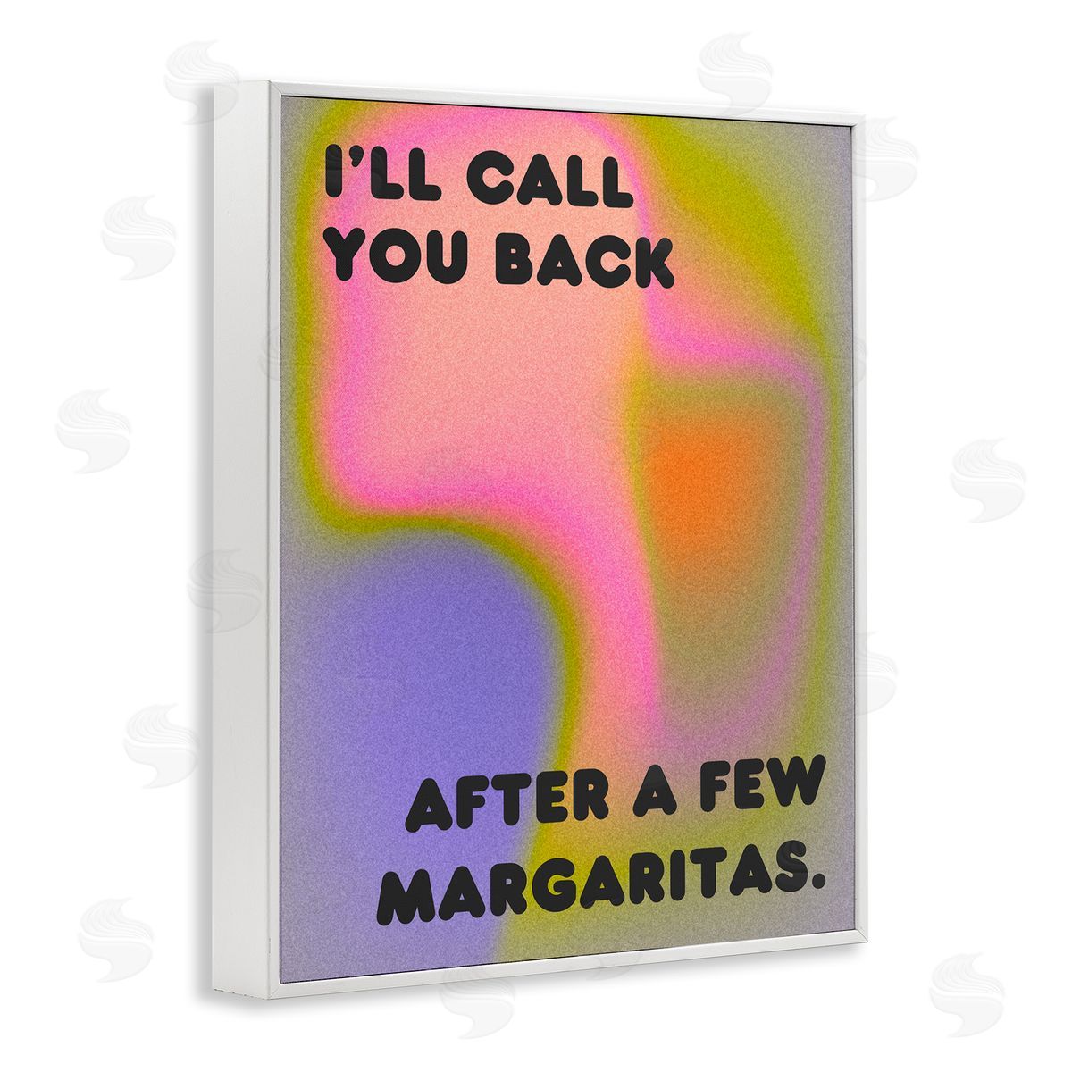 Call You Back Phrase White Frame Print Wall Art, Home Decor by House of Lulu