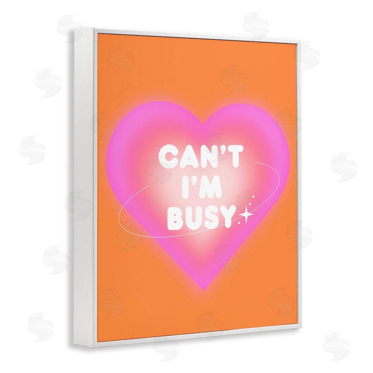 Can't I'm Busy Phrase White Frame Print Wall Art, Home Decor by House of Lulu