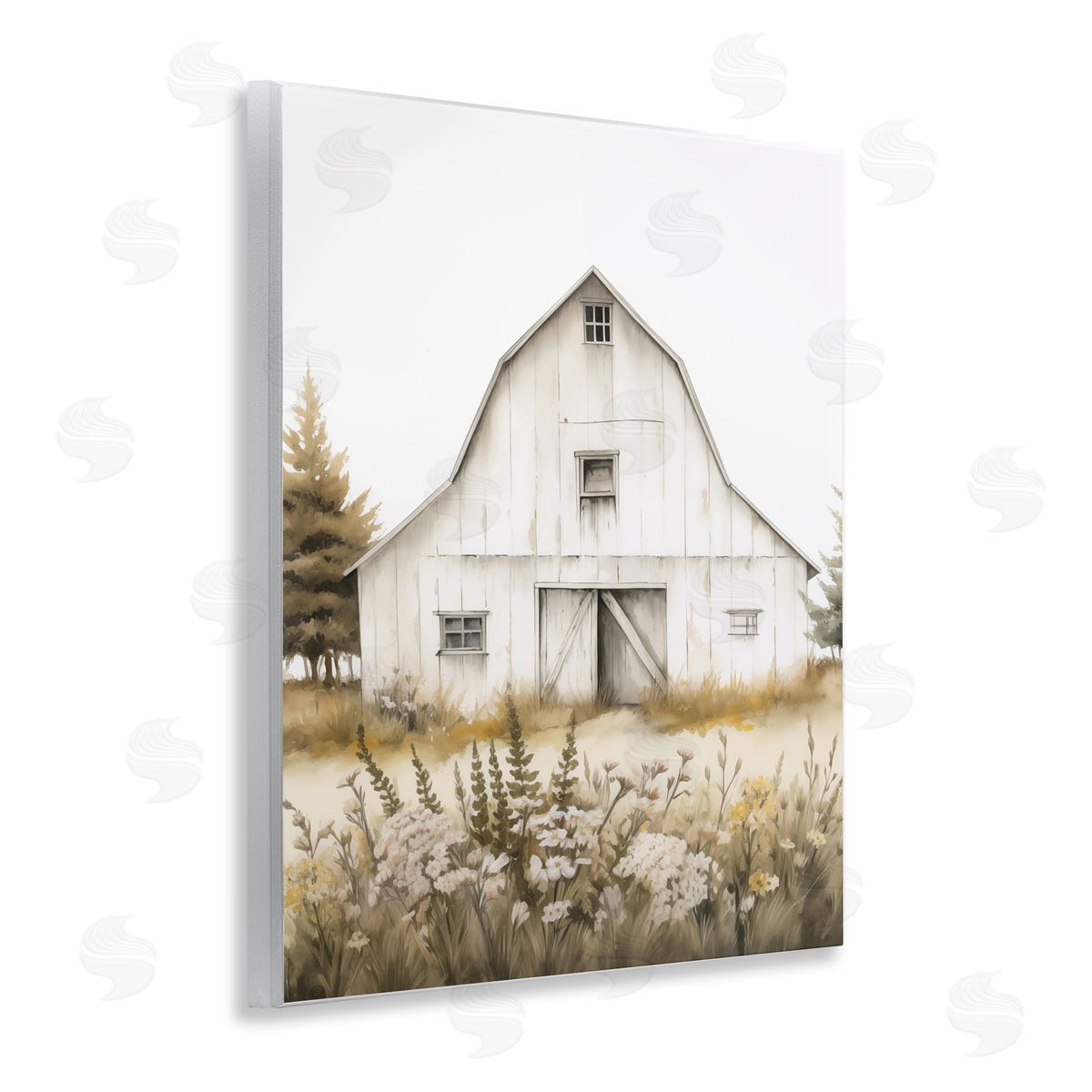 Blooming Country Barn Garden Wood Plaque Wall Art, Home Decor by Arlington Prints