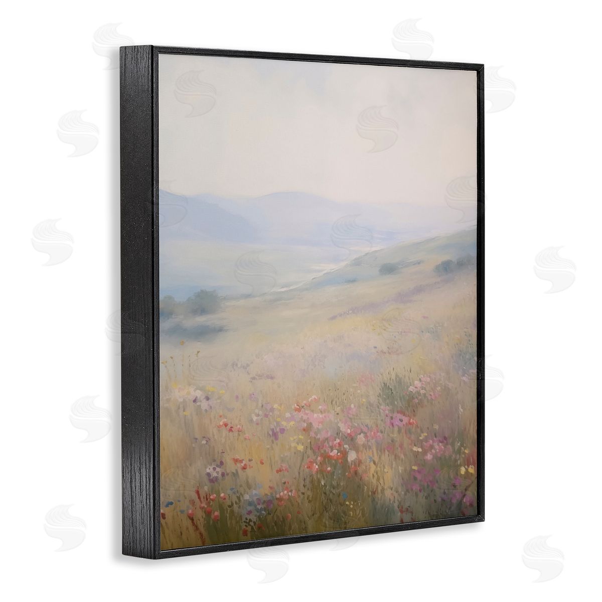 Valley Meadow Flowers Black Frame Print Wall Art, Home Decor by Arlington Prints