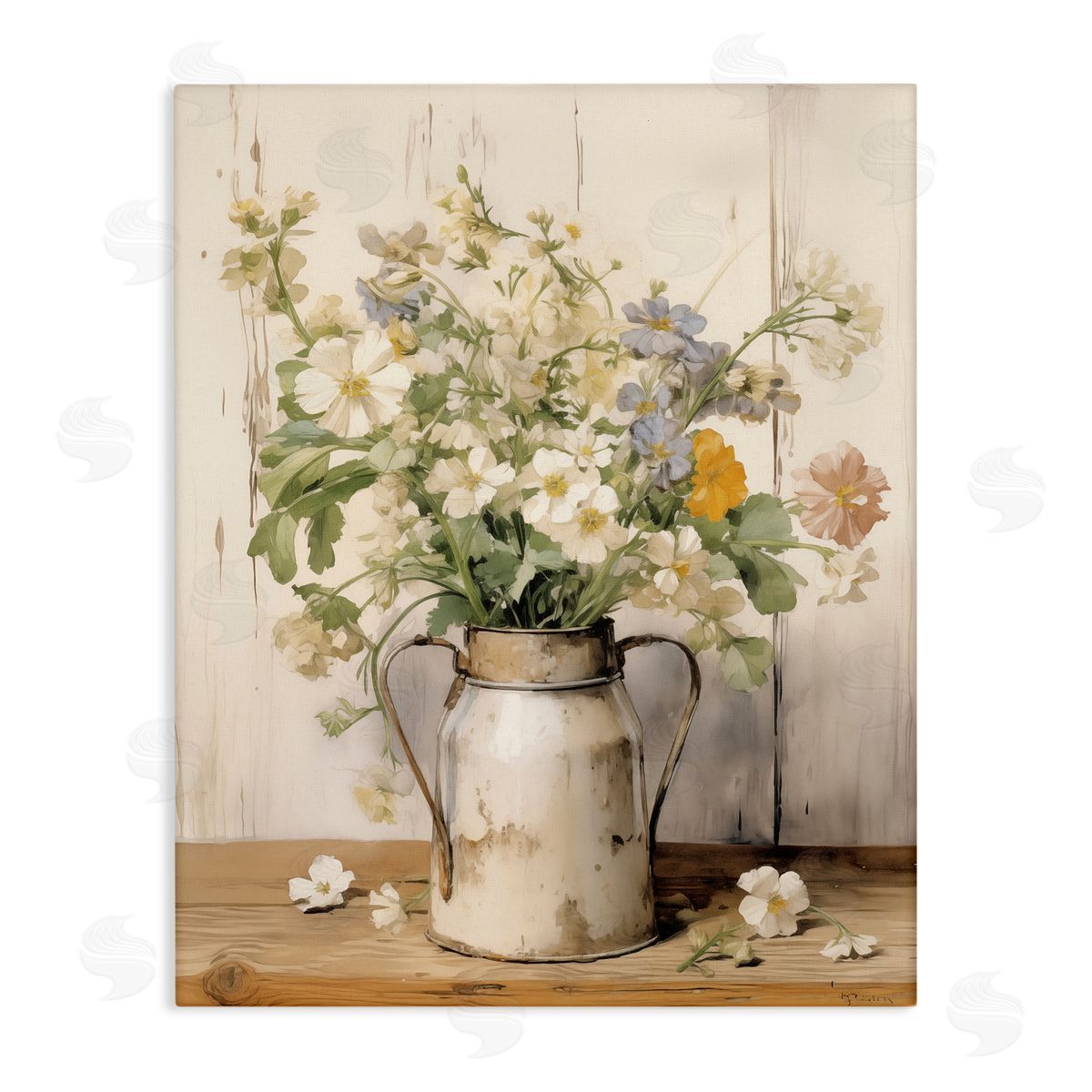 Country Canister Bouquet Canvas Wall Art, Home Decor by Arlington Prints