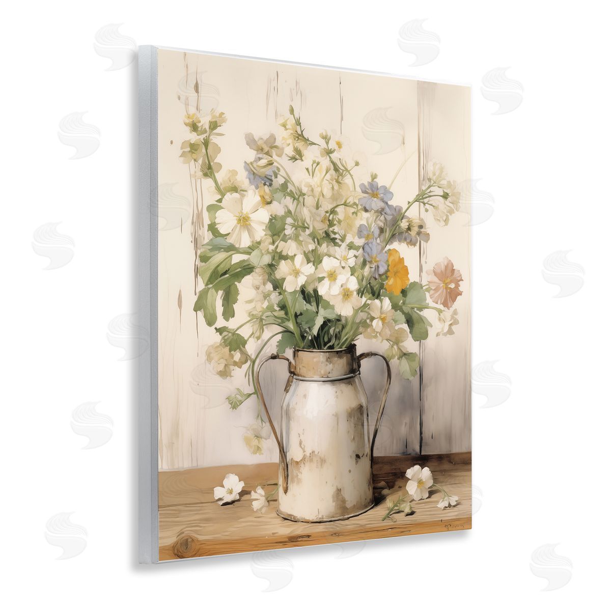 Country Canister Bouquet Wood Plaque Wall Art, Home Decor by Arlington Prints