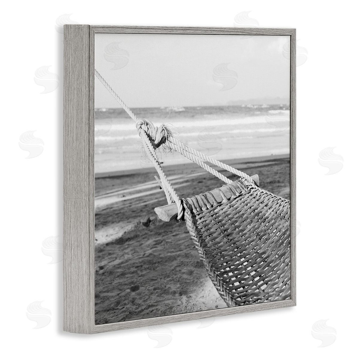 Hammock Lounging by Shore Grey Frame Print Wall Art, Home Decor by LSR Design Studio