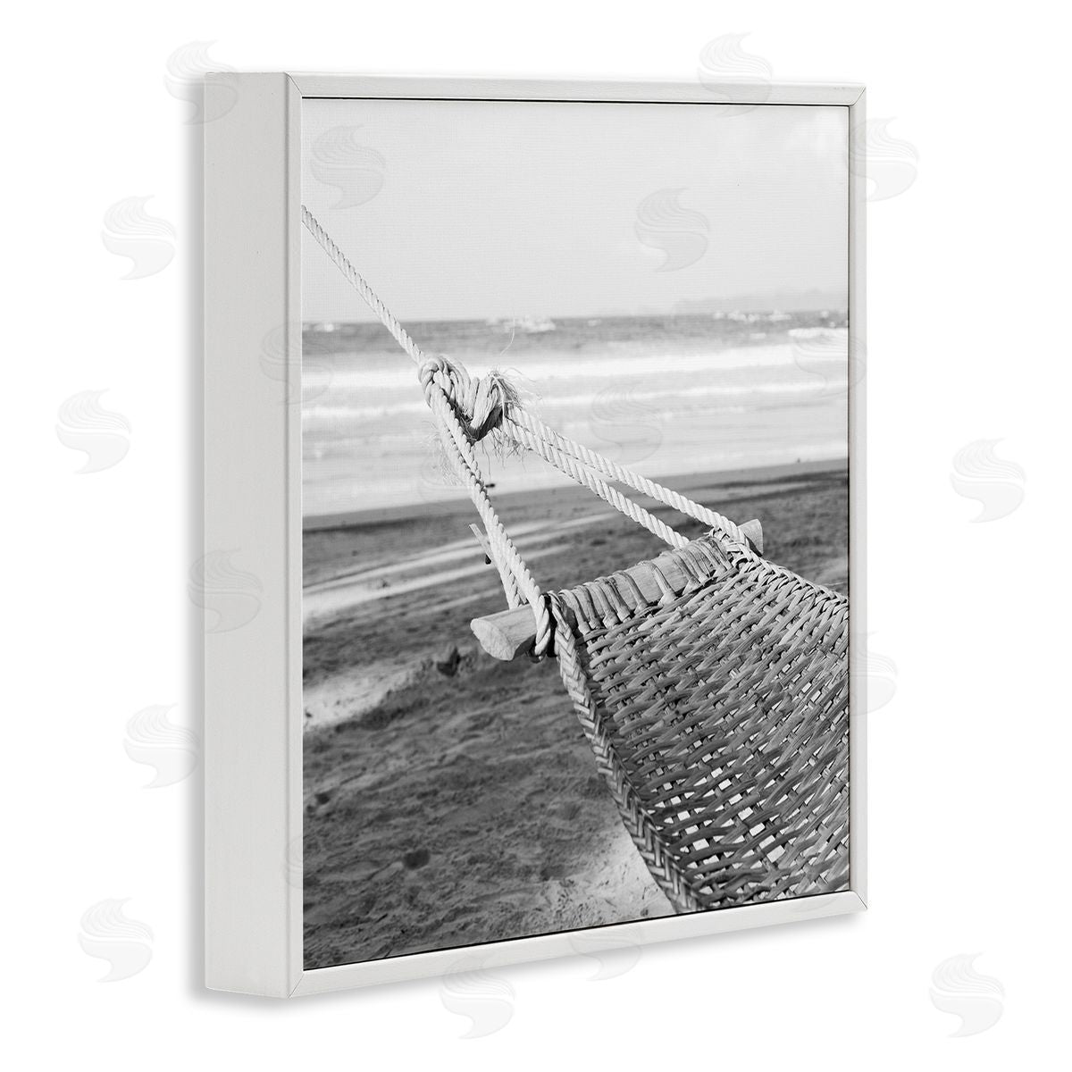 Hammock Lounging by Shore White Frame Print Wall Art, Home Decor by LSR Design Studio