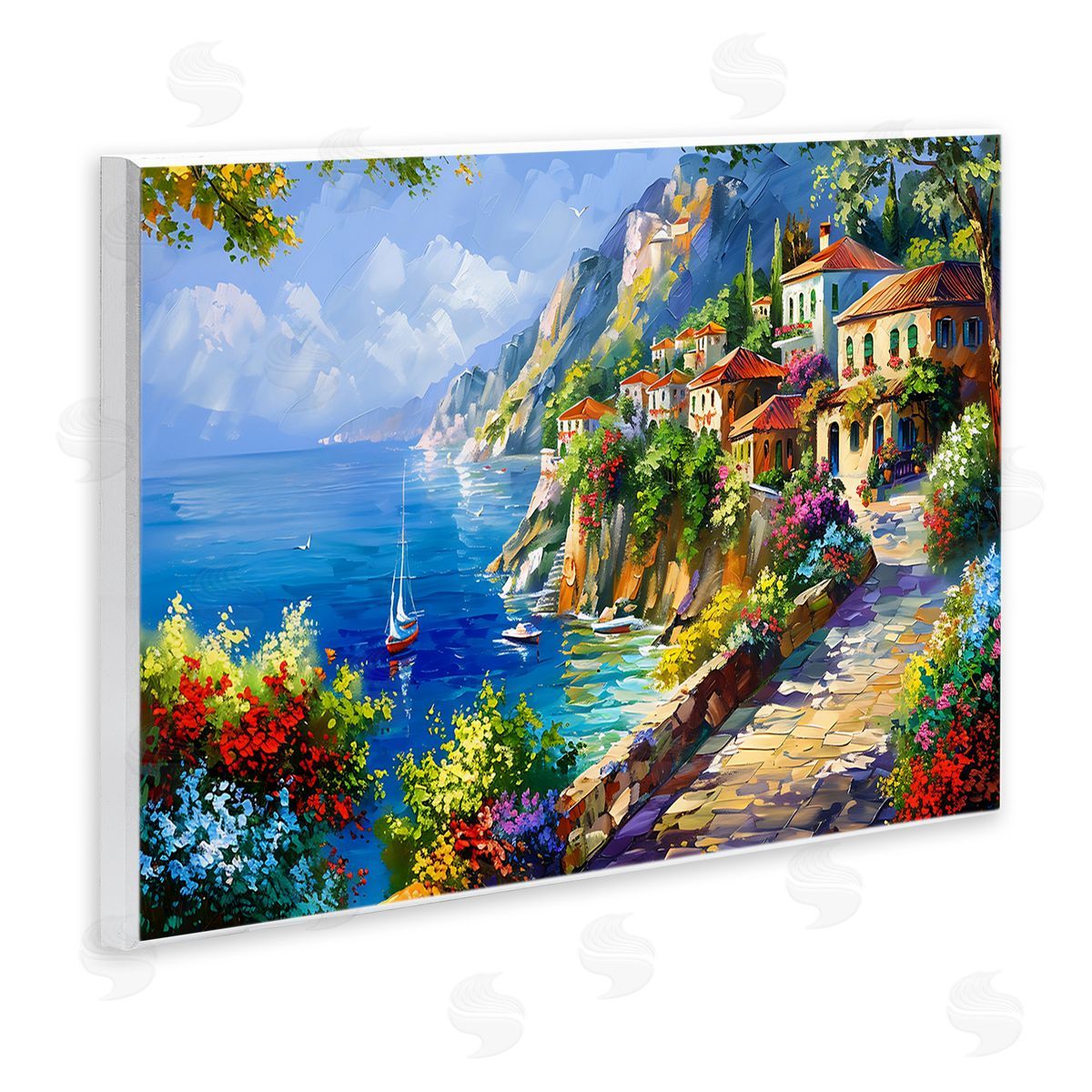 Panoramic Mountain View Wood Plaque Wall Art, Home Decor by LSR Design Studio