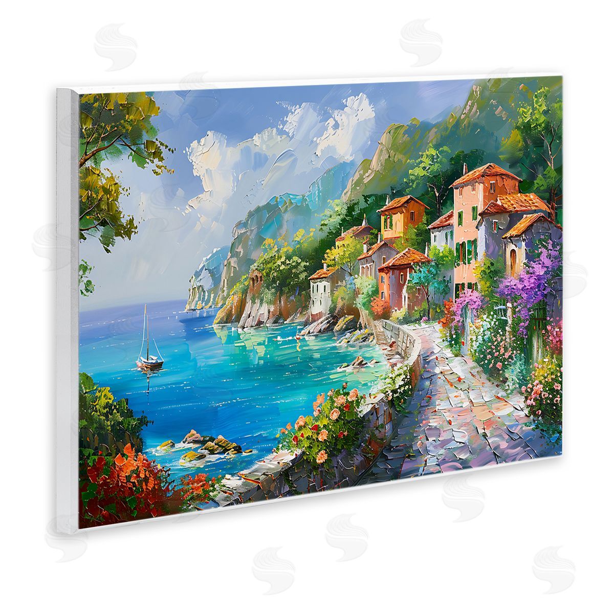 Pathway Along Coast Wood Plaque Wall Art, Home Decor by LSR Design Studio