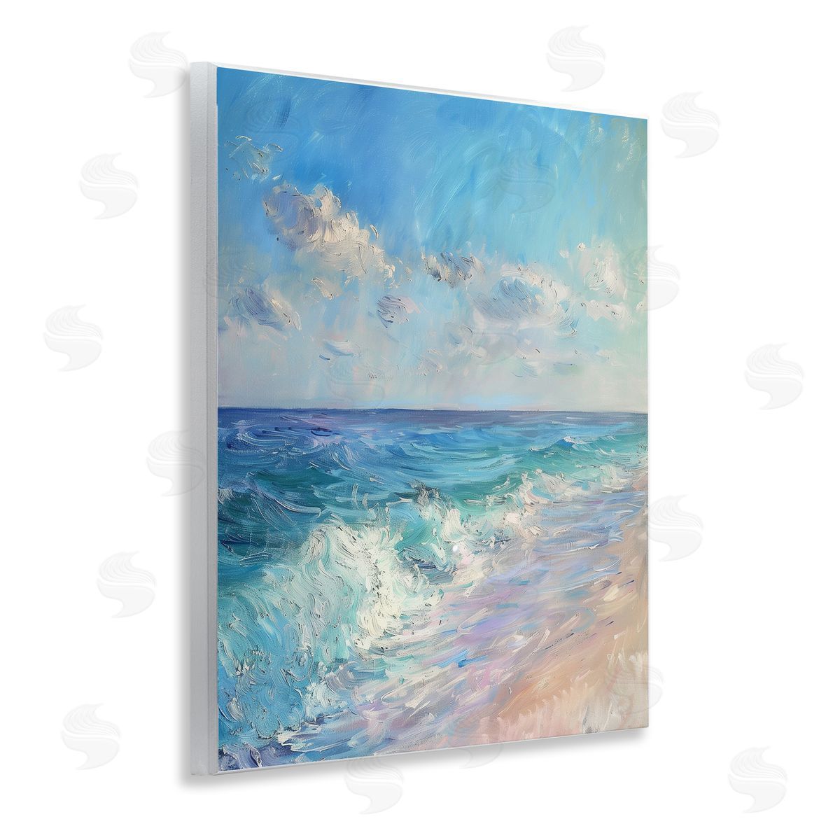 Soft Ocean Beach Wood Plaque Wall Art, Home Decor by LSR Design Studio