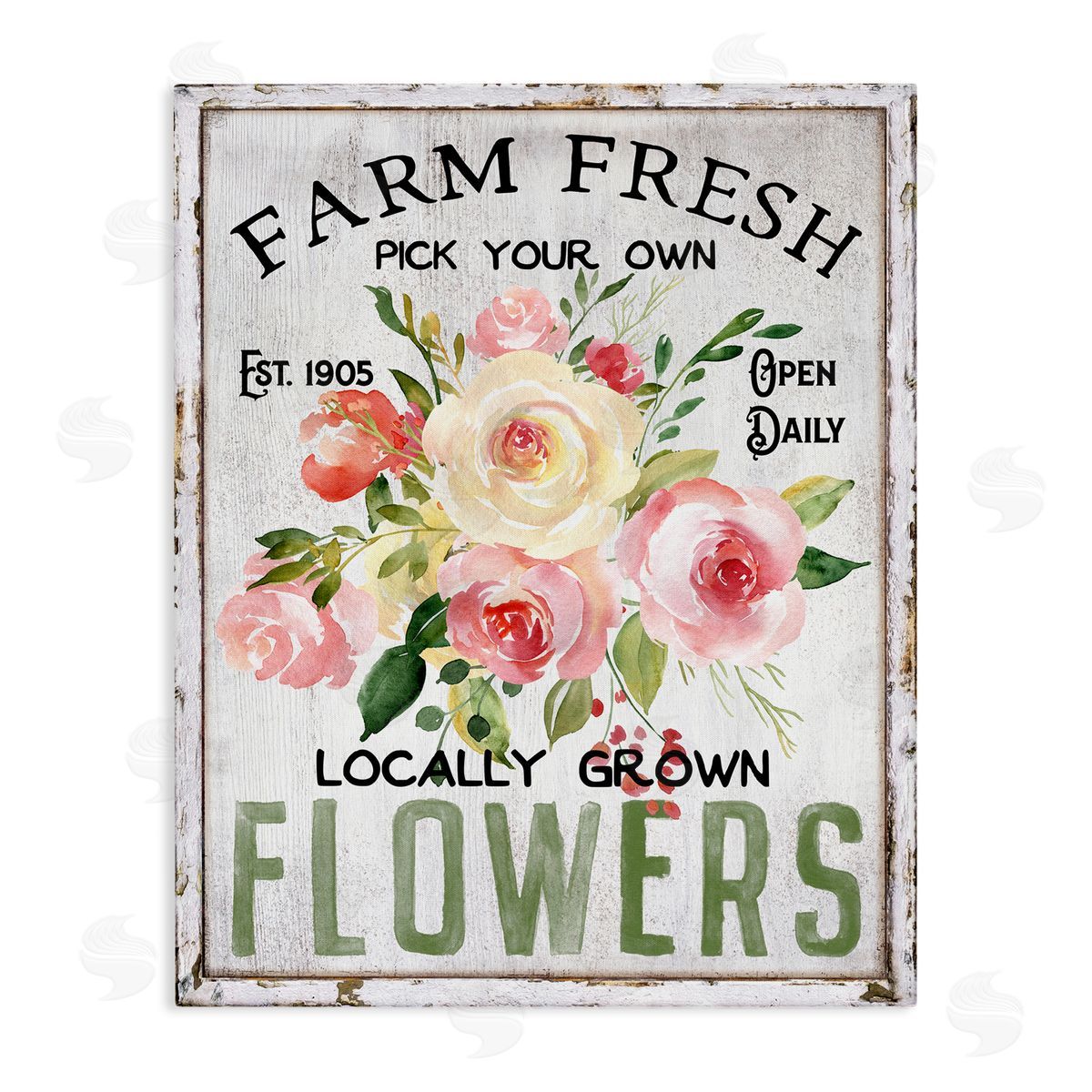 Pick Your Own Flowers Canvas Wall Art, Home Decor by Creatif Belle