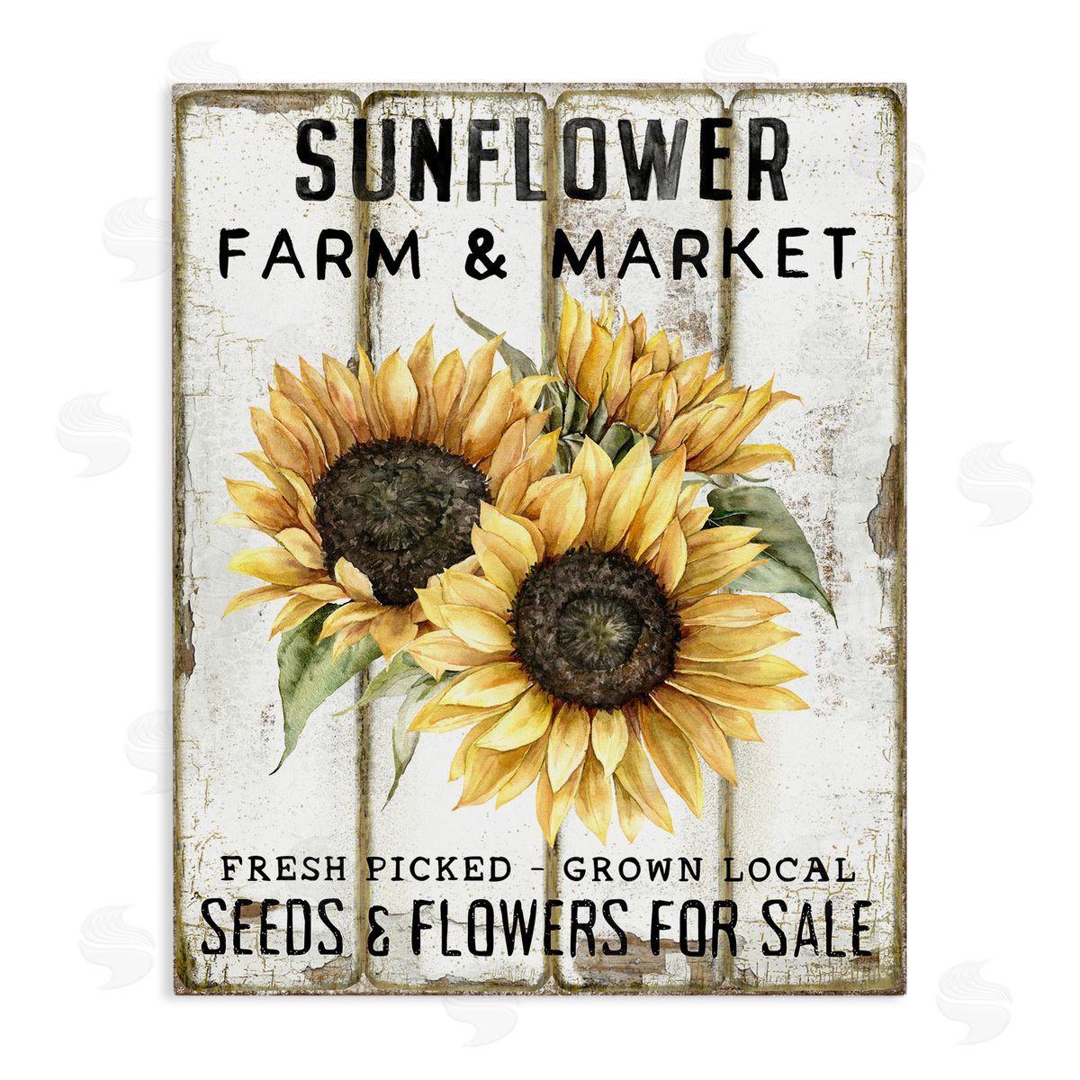 Sunflower Farm & Market Canvas Wall Art, Home Decor by Creatif Belle