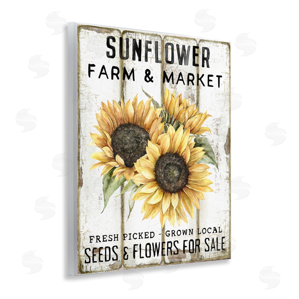 Sunflower Farm & Market Wood Plaque Wall Art, Home Decor by Creatif Belle