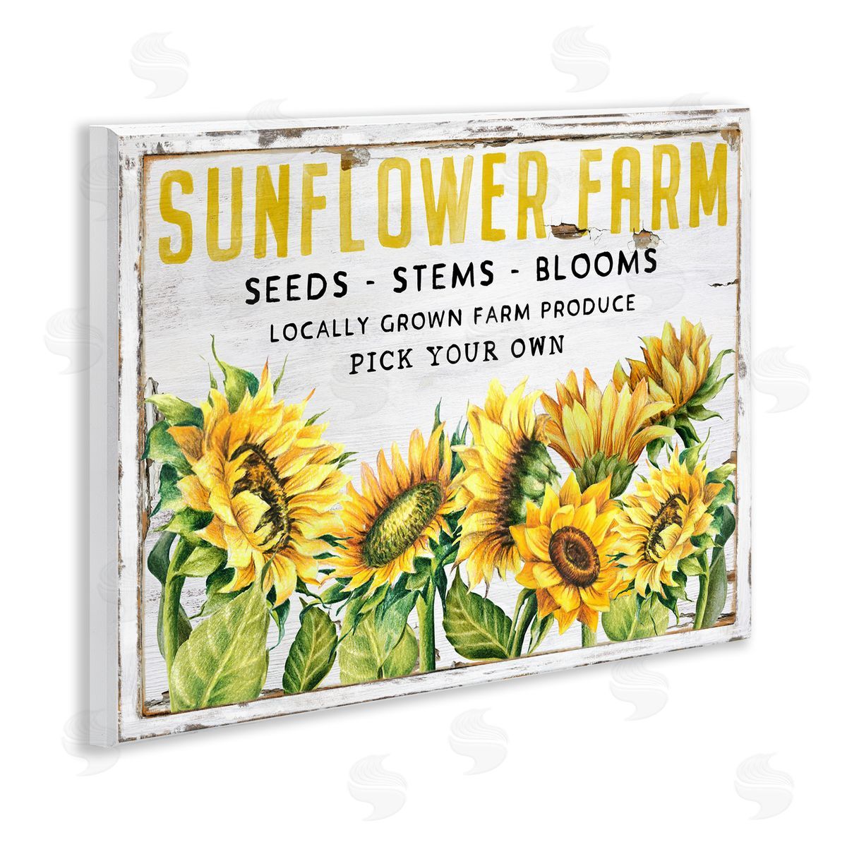 Antique Sunflower Seeds Wood Plaque Wall Art, Home Decor by Creatif Belle