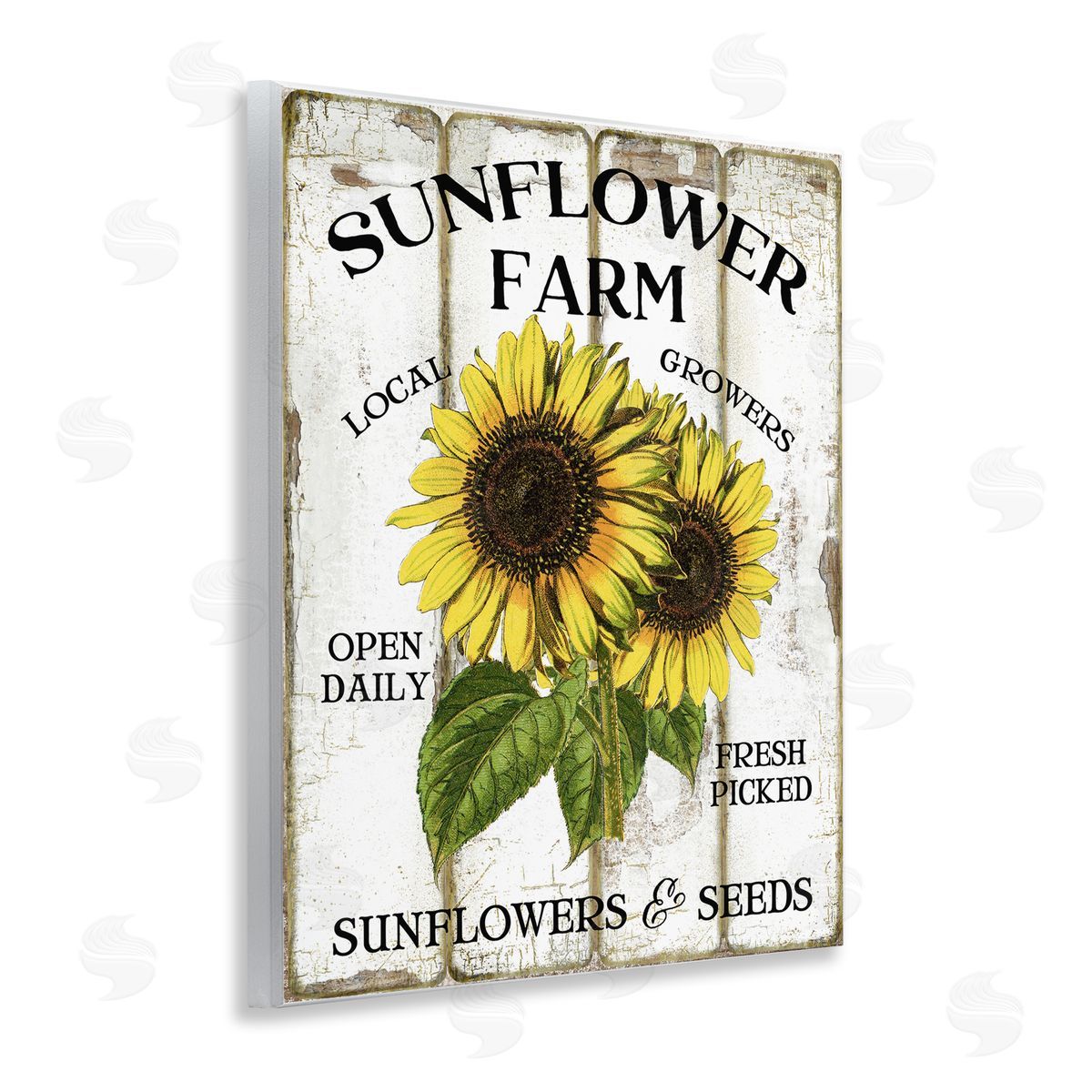Antique Sunflower Farm Seeds Wood Plaque Wall Art, Home Decor by Creatif Belle