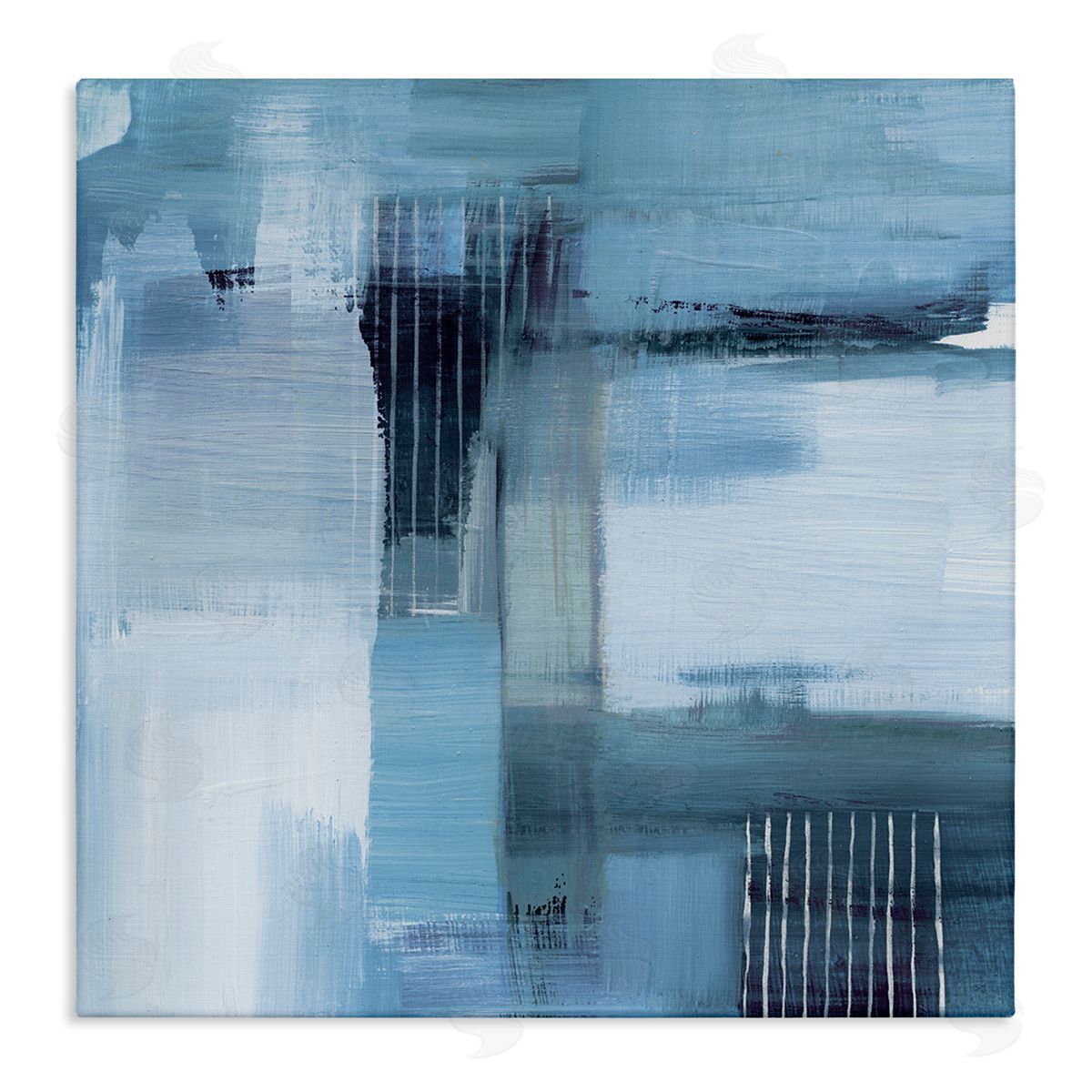 Woven Paint Streaks Canvas Wall Art, Home Decor by Susan Jill